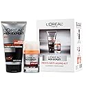 L'Oreal Paris Men Expert Charcoal Facial Cleanser & Anti-Wrinkle & Firming Face Moisturizer Gift Set (Set of 2)
