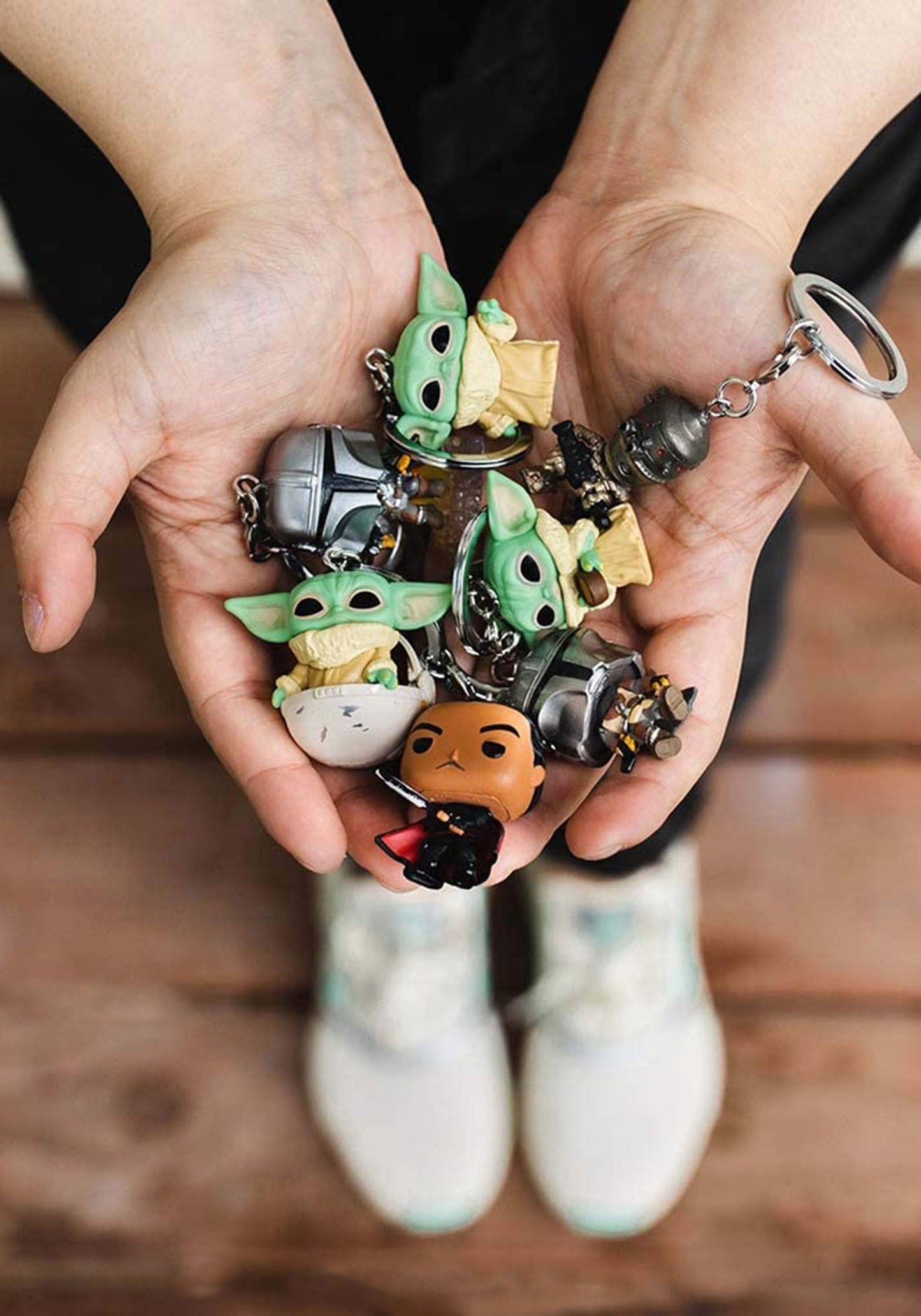 Funko Pop! The Mandalorian Cute Keychain Grogu with Cup