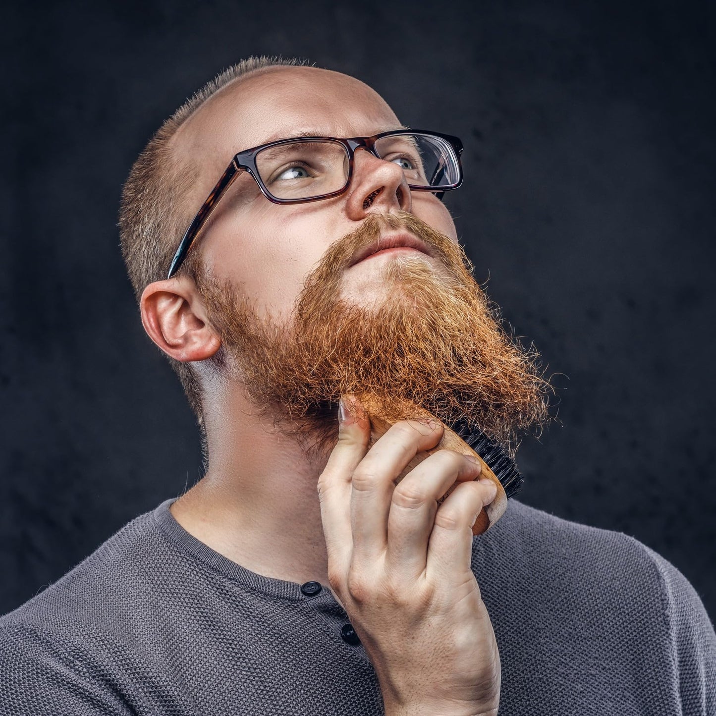 LEVIATAN Antonio Beard Brush Made of Boar Bristles, Boar Bristle Brush, Beard Care, Natural Beard Brush, Beard Styling, Facial Hair Care Beauty and Personal Care IDEA HOME