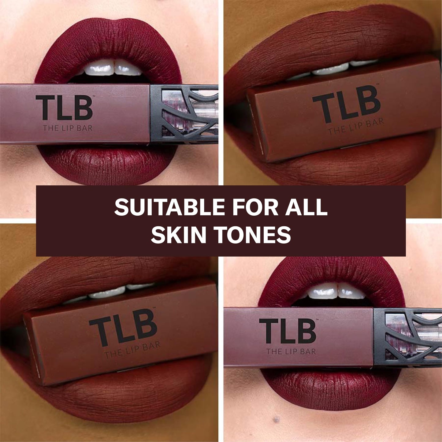 The Lip Bar - Nonstop Liquid Matte Lipstick, Rebel (Deep Burgundy) - High Pigment - One Swipe - Long Lasting - Jojoba Oil, Vitamin E - Vegan, Gluten