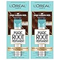 L’Oréal Paris Magic Root Permanent Hair Color, 10 Minute Hair Dye Kit to Rescue Roots with 100% Gray Hair Coverage, 4R Dark Auburn Red, 2 Pack