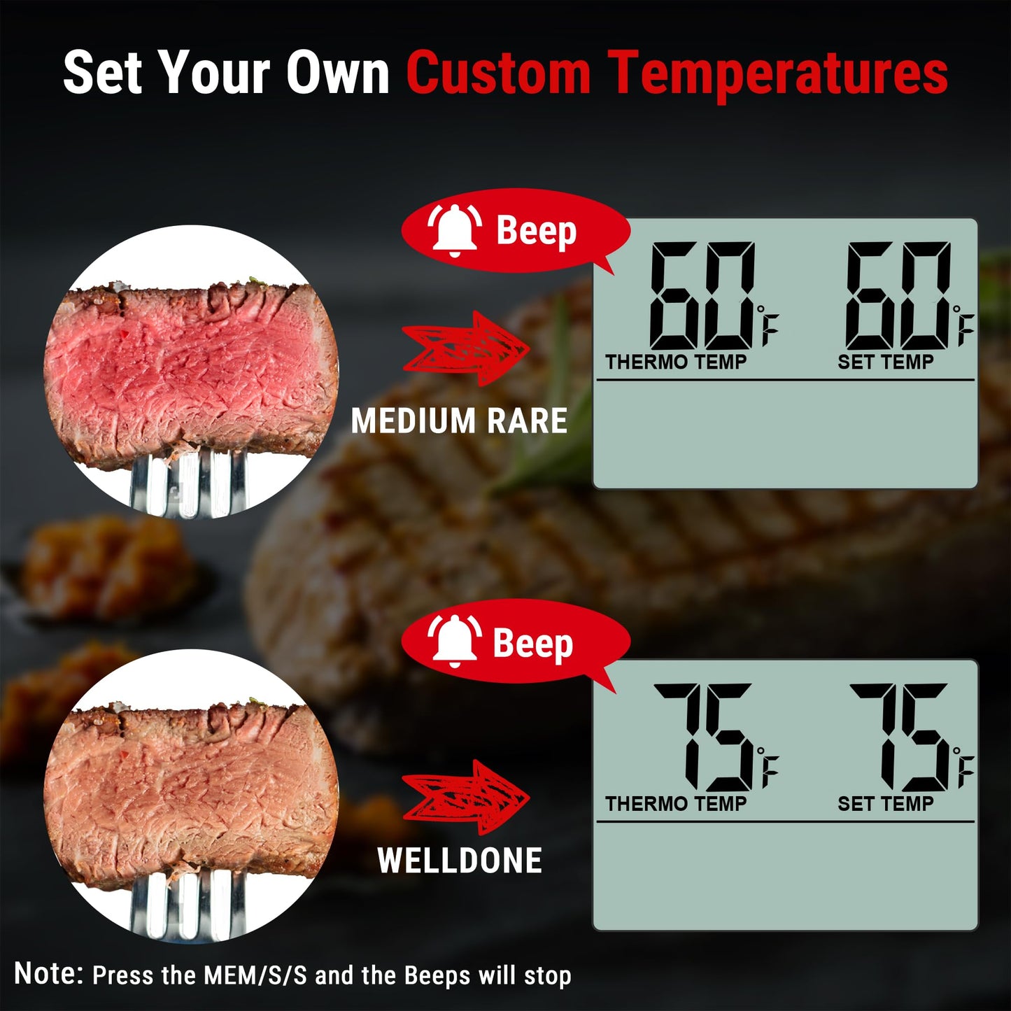 ThermoPro TP16 Digital Meat Thermometer with Large LCD, Timer & Stainless Steel Probe for Oven, Smoker, BBQ & Kitchen