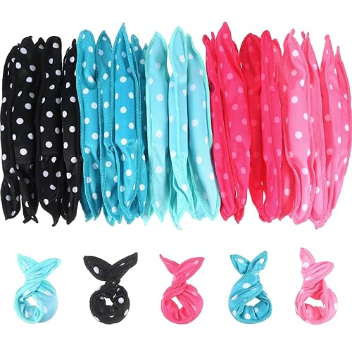 Bememo 40 Pieces Soft Curlers Hair Rollers Overnight Heatless Pillow Rollers for Hair Satin Sponge Curlers to Sleep in No Heat for Long Short Styling