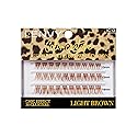 I-Envy Color Couture Leopard - The Brown Edition, 30 Faux Mink Lash Clusters, Thin Band, Customizable, Long-Lasting, Natural Look DIY Color Eyelash…