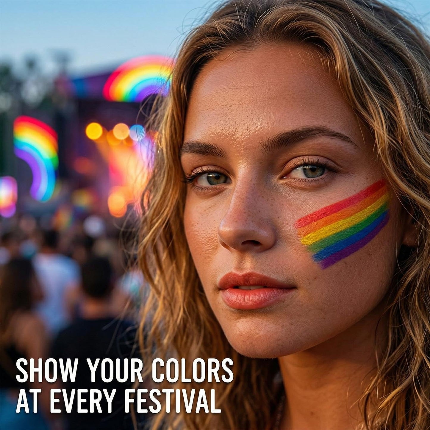 Pride Rainbow Face Paint Crayons Face Paint for Face and Body Paint Gay Pride Day Celebrations Party Any Parade Pride Day Celebrations Party