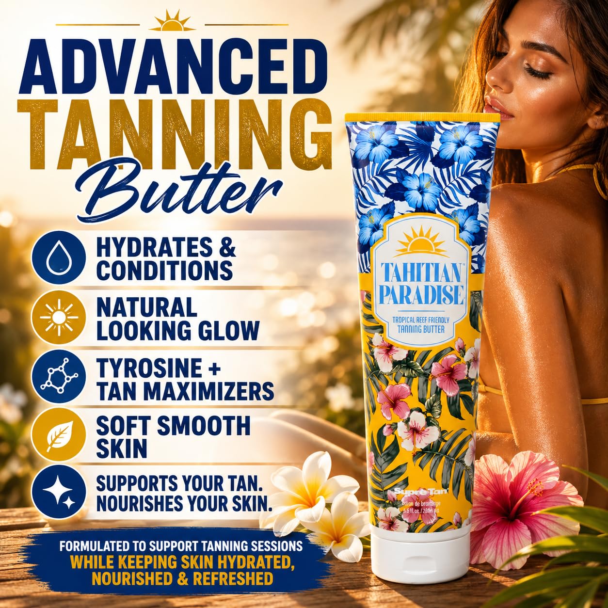 Tahitian Paradise Tropical Reef Friendly Tanning Butter 9.5oz