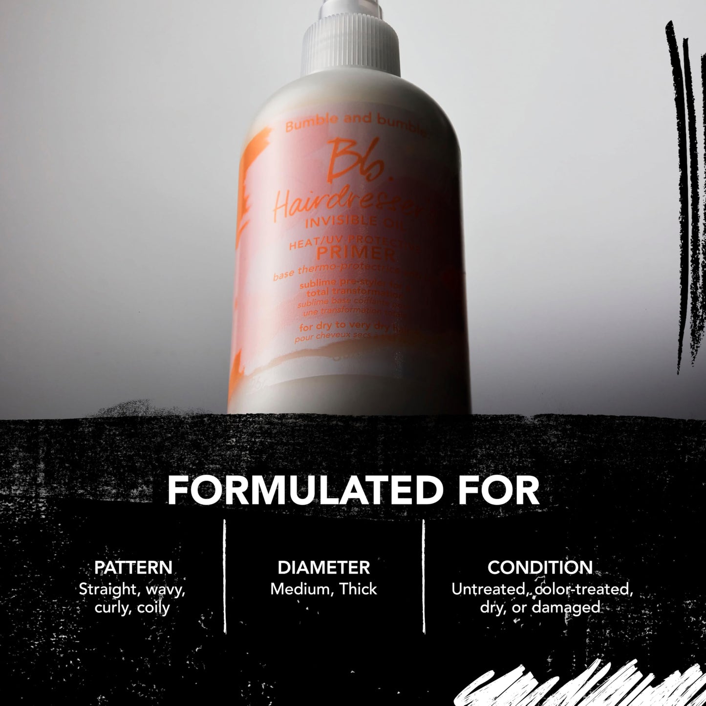 Bumble and bumble. Hairdresser's Invisible Oil Heat/UV Protection Leave-In Conditioner Hair Primer | Hydrating, Anti Frizz, Color Safe | All Hair Beauty and Personal Care Bumble and bumble.