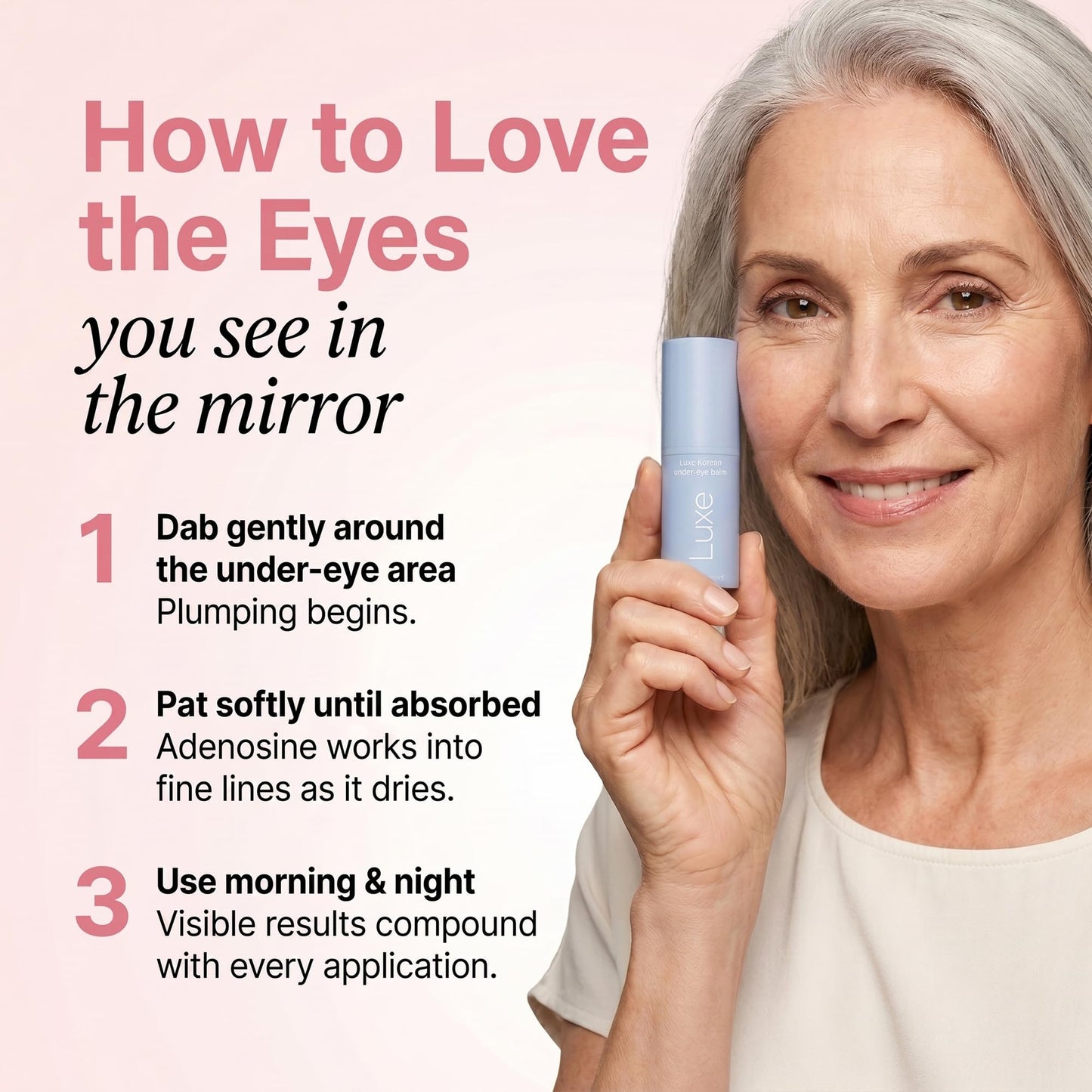 Luxe Korean Under Eye Balm - Lift & Firm 3-in-1 Multi Balm Stick, Hydrating, Smoothing, and Refreshing Eye Care for Dark Circles, Puffiness, and Fine Beauty and Personal Care LUXE