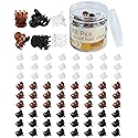 Mini Claw Hair Clips Set - 78 Tiny Plastic Clips in 3 Colors for Women and Girls