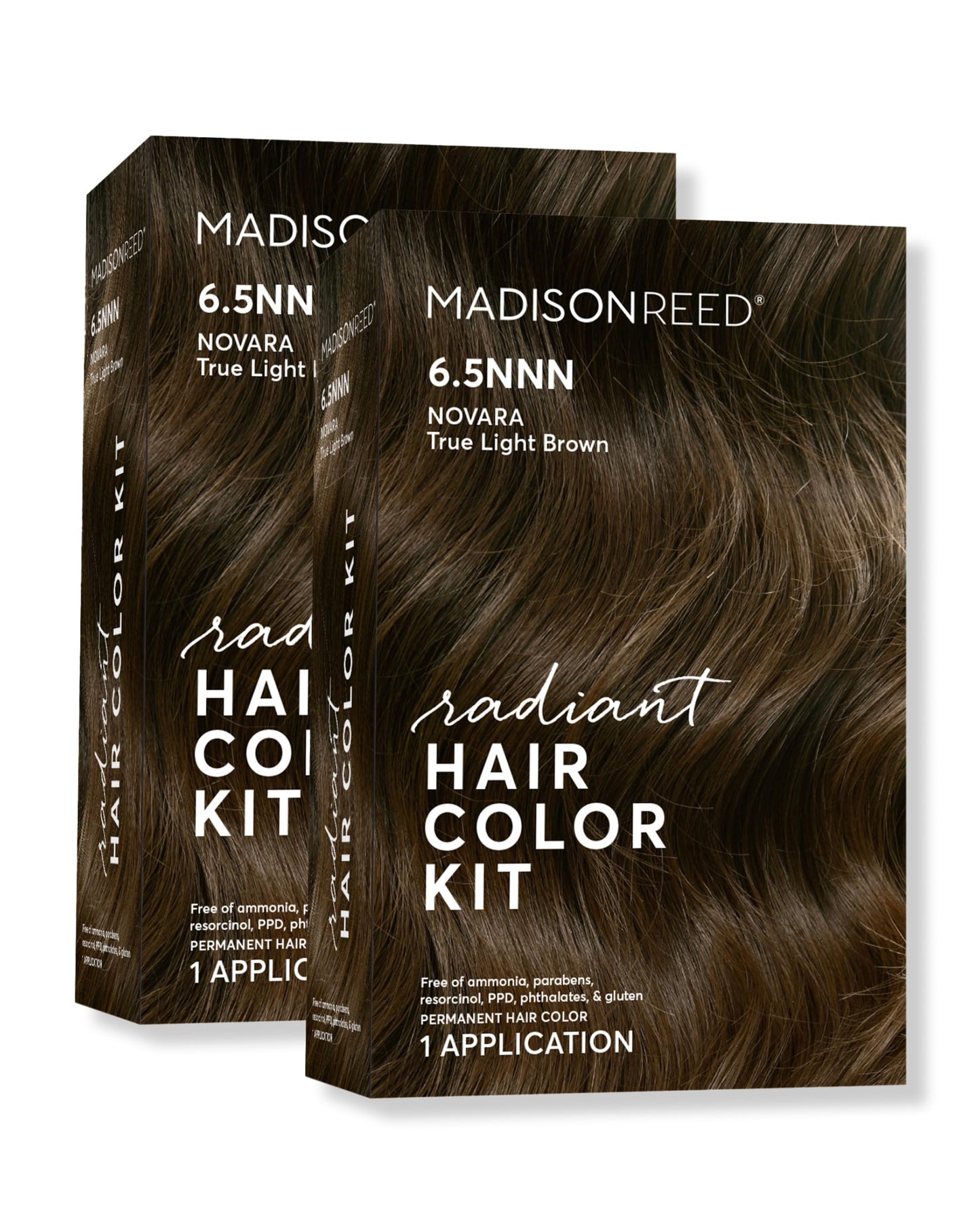 Madison Reed Radiant Hair Color Kit - 6.5NNN Medium Brown with Warm Golden Undertones (Novara Light Brown), 100% Gray Hair Coverage | PPD-Free