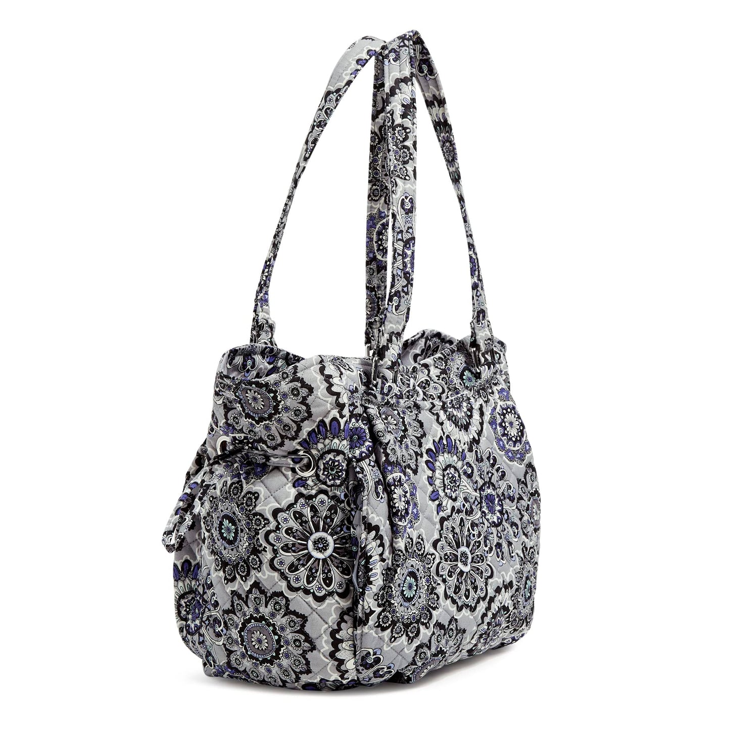 Vera Bradley Women's Cotton Glenna Satchel Purse, Tranquil Medallion - Recycled Cotton, One Size