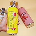 MOMEITU Kawaii Water Bottles Stainless Steel Water Bottle Kawaii Water Bottle with Straw Japanese Water Bottle Insulated (500ml/16.10oz,Yellow