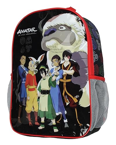 Avatar The Last Airbender Aang Zuko Katara Toph Appa Travel School 17" Backpack For Daily Use