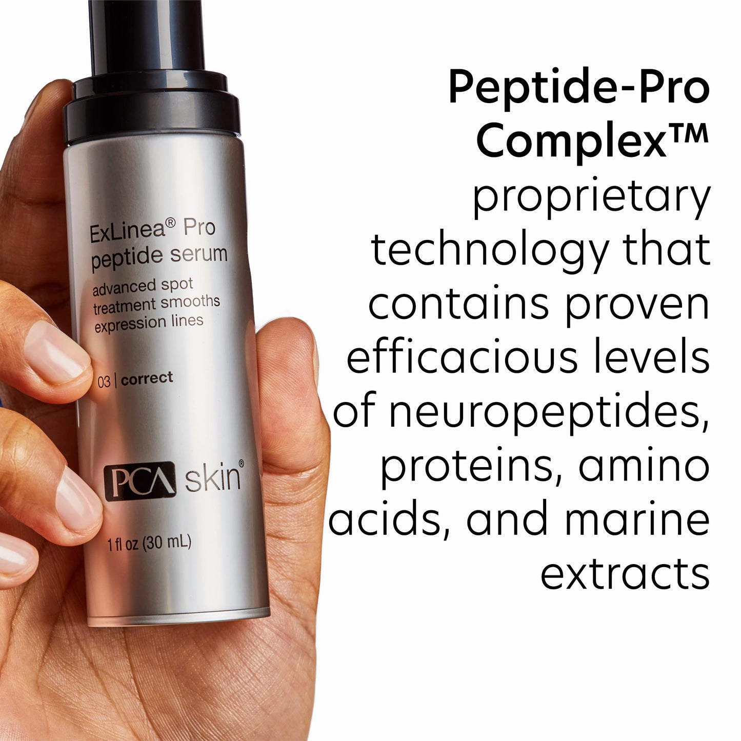 PCA SKIN ExLinea Pro Peptide Serum for Face, Peptide Complex Serum, Helps Lift, Tighten, and Firm Skin and Reduces Wrinkle Depths, Hydrating Anti