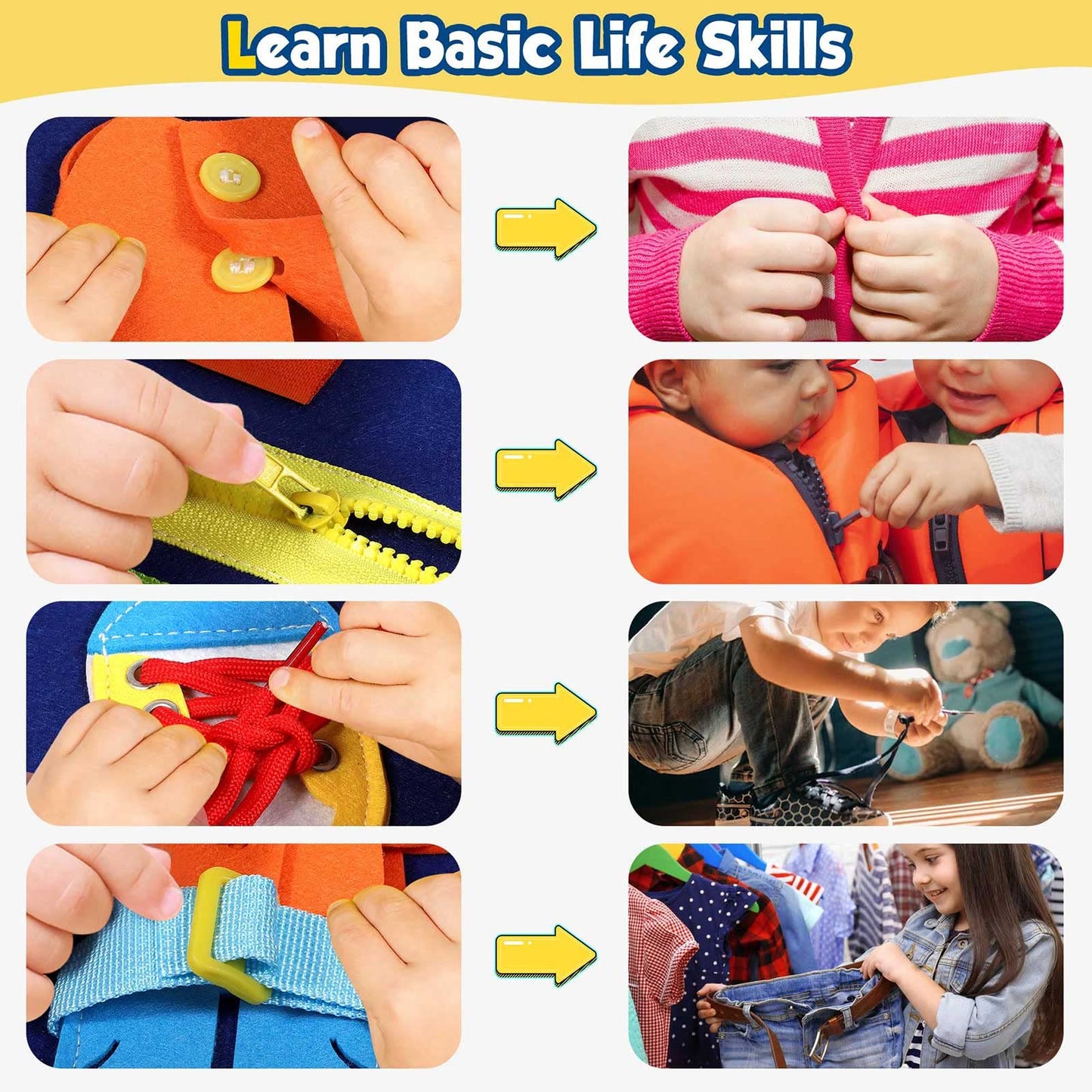 Winblo Toddler Busy Board – Montessori Sensory Toy, Educational Learning Busy Book for Toddlers, Travel Activity Toy for Boys, Birthday Gift