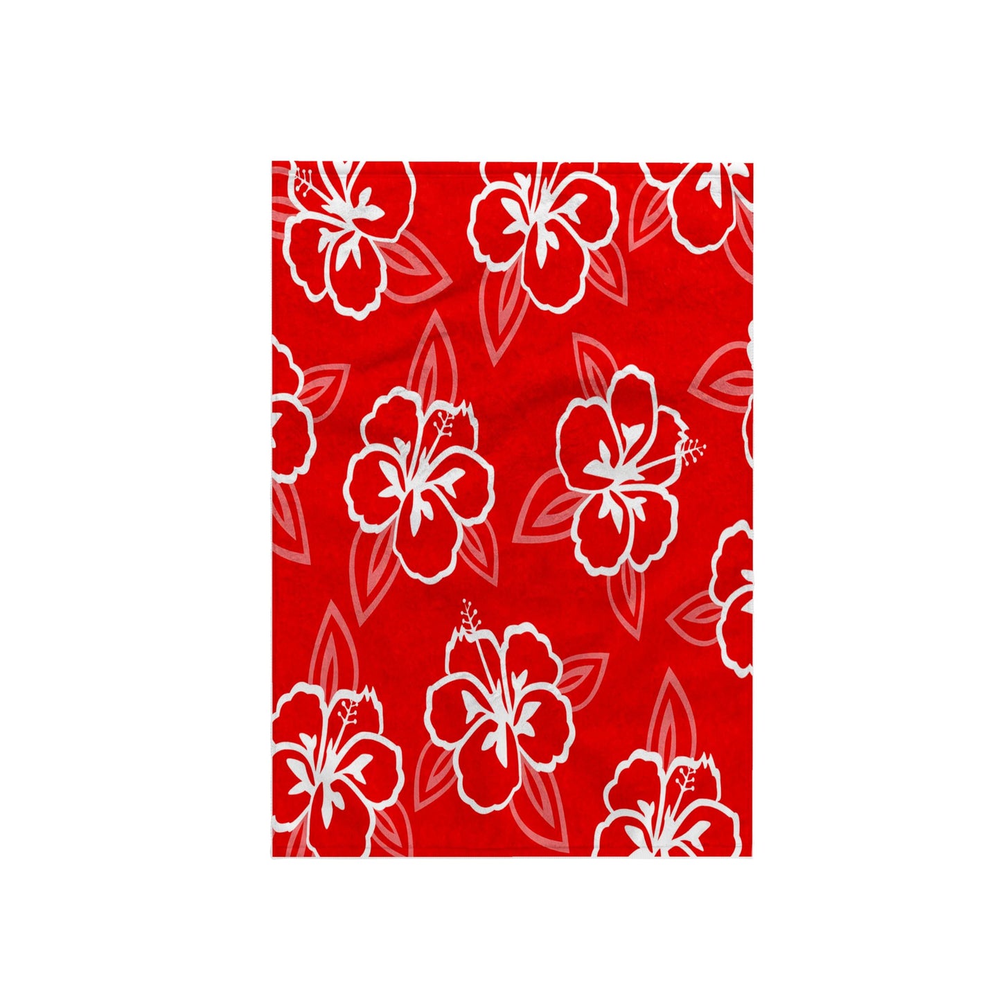 3D Rose Hawaiian Hibiscus Flower Print-Red and White Hand/Sports Towel, 15 x 22