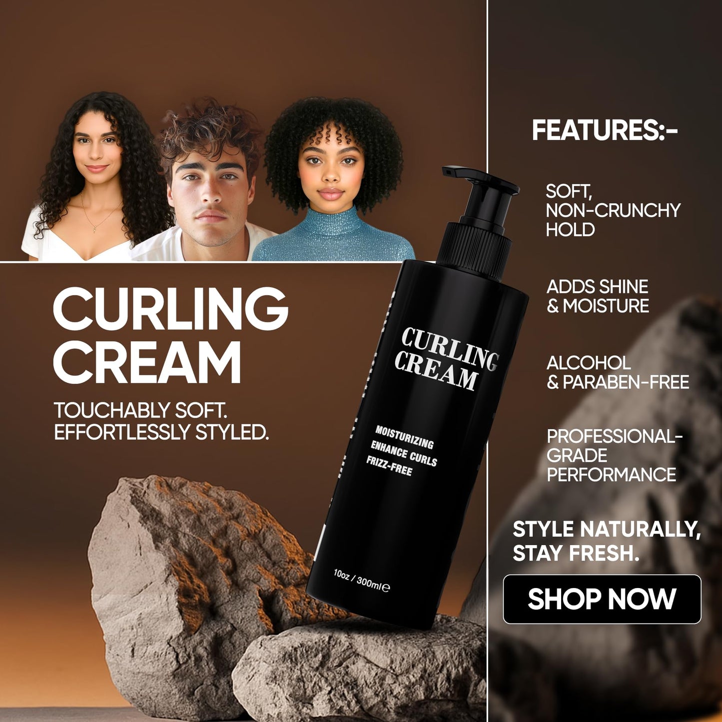 Pacinos Curling Cream - All Day Cream For Curly Hair with Gentle Formula