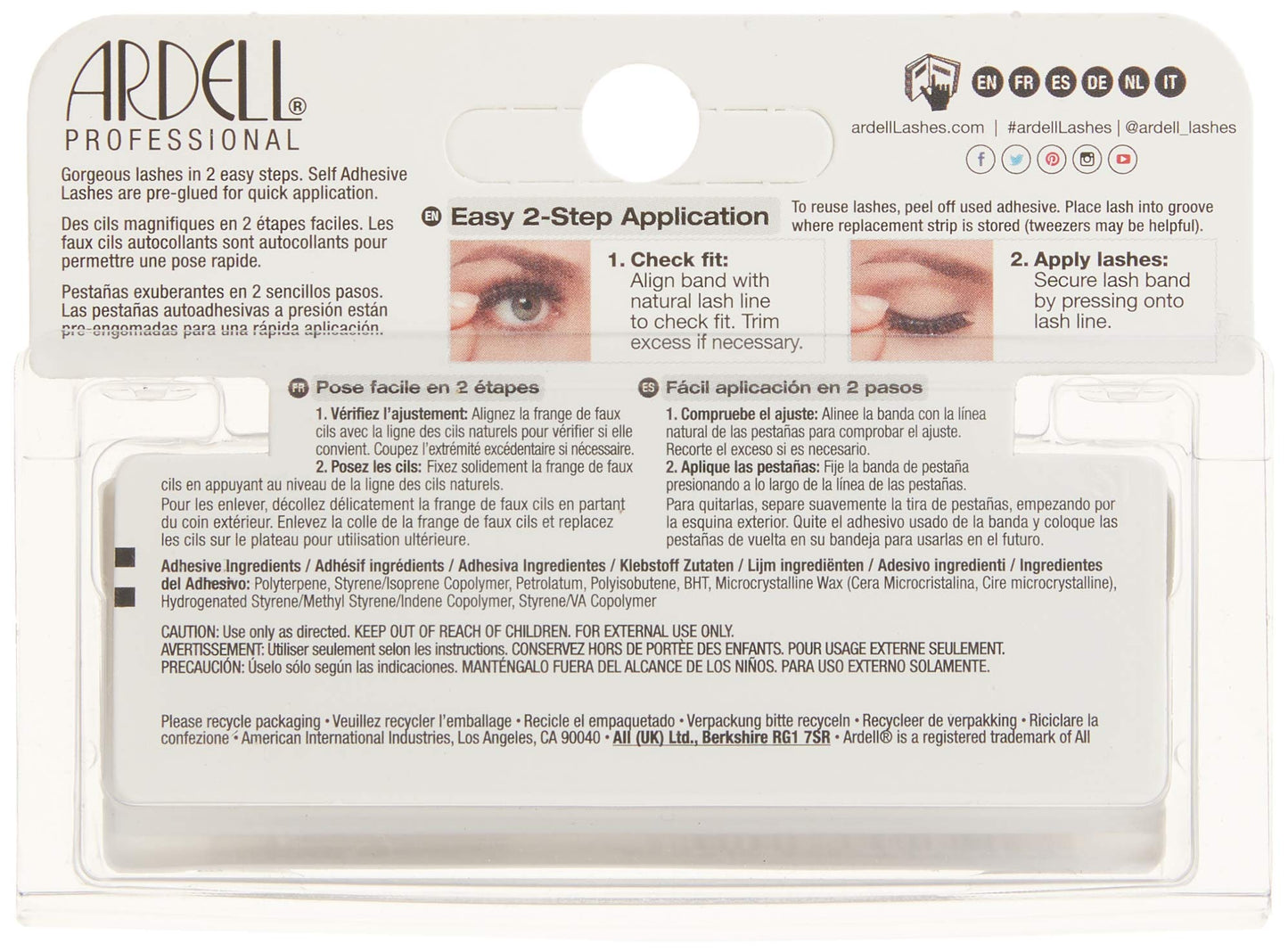 Ardell Self-Adhesive Lashes, 105S