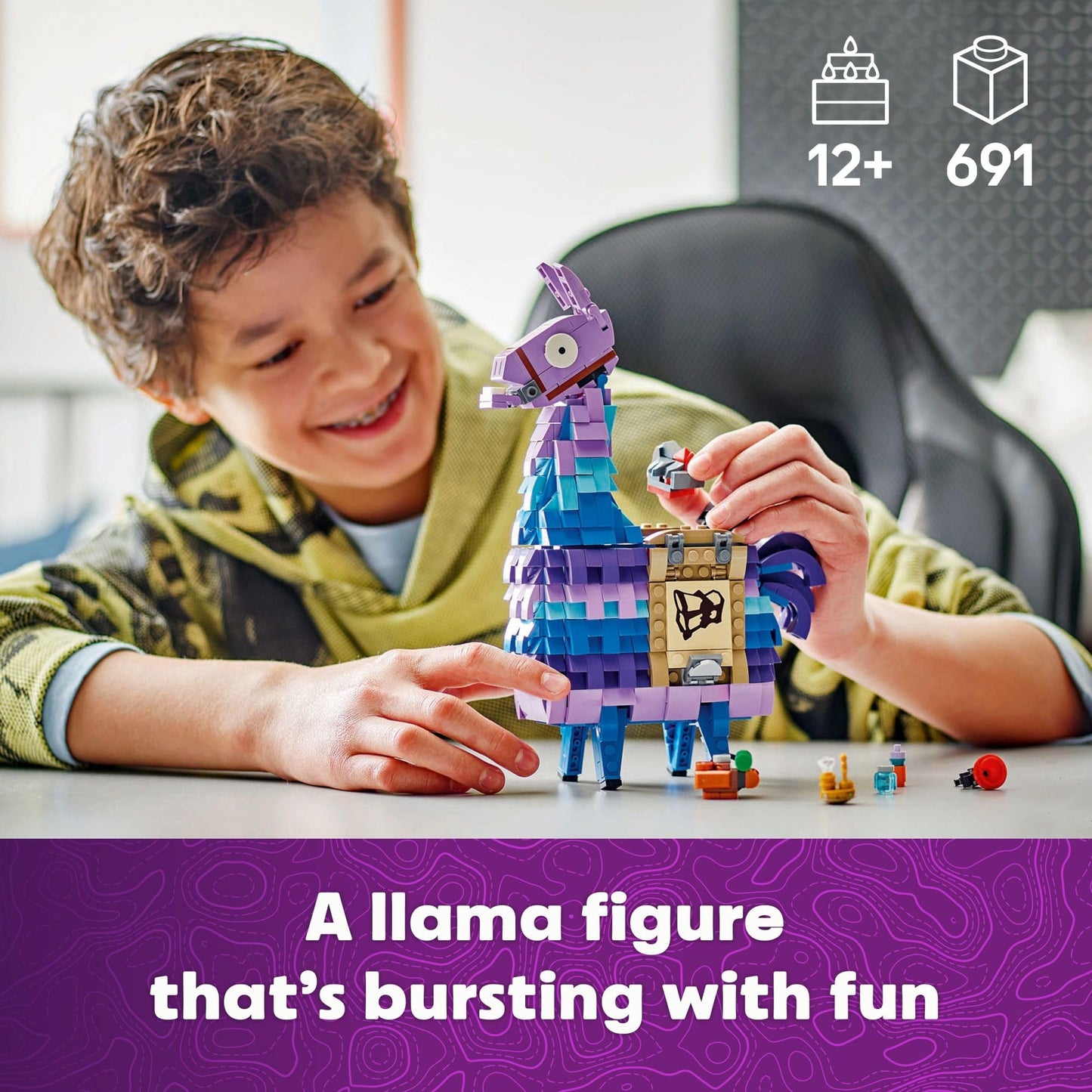 LEGO Fortnite Supply Llama 77071 Building Set, Collectible Display Model for Gamers, Fun Gift Toy for Kids, Boys & Girls Ages 12+