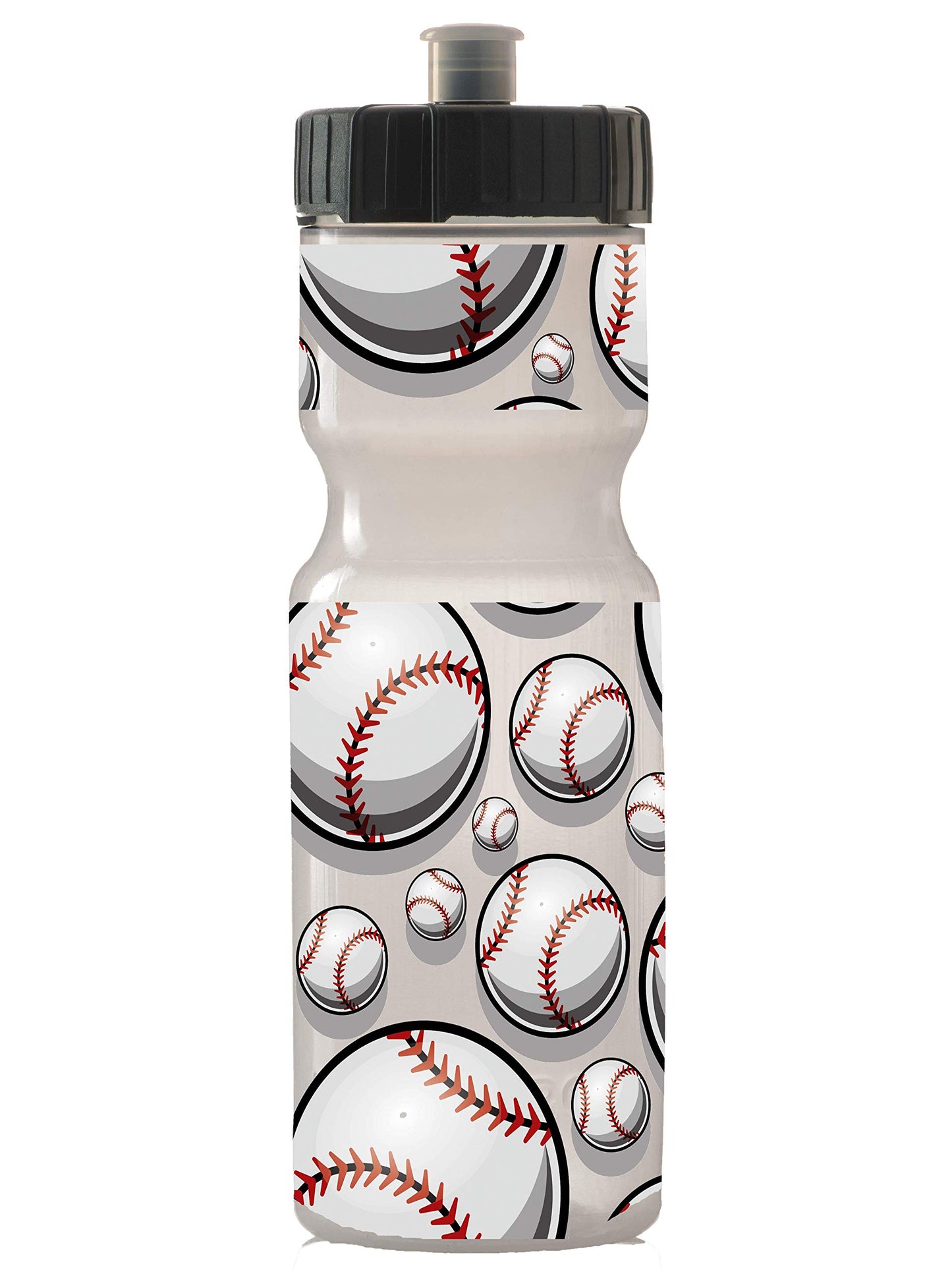 50 Strong 22oz Kids Sports Squeeze Water Bottle - BPA-Free with Pull Top Cap - Durable & Reusable for School, Boys & Girls - Made in USA - Baseball