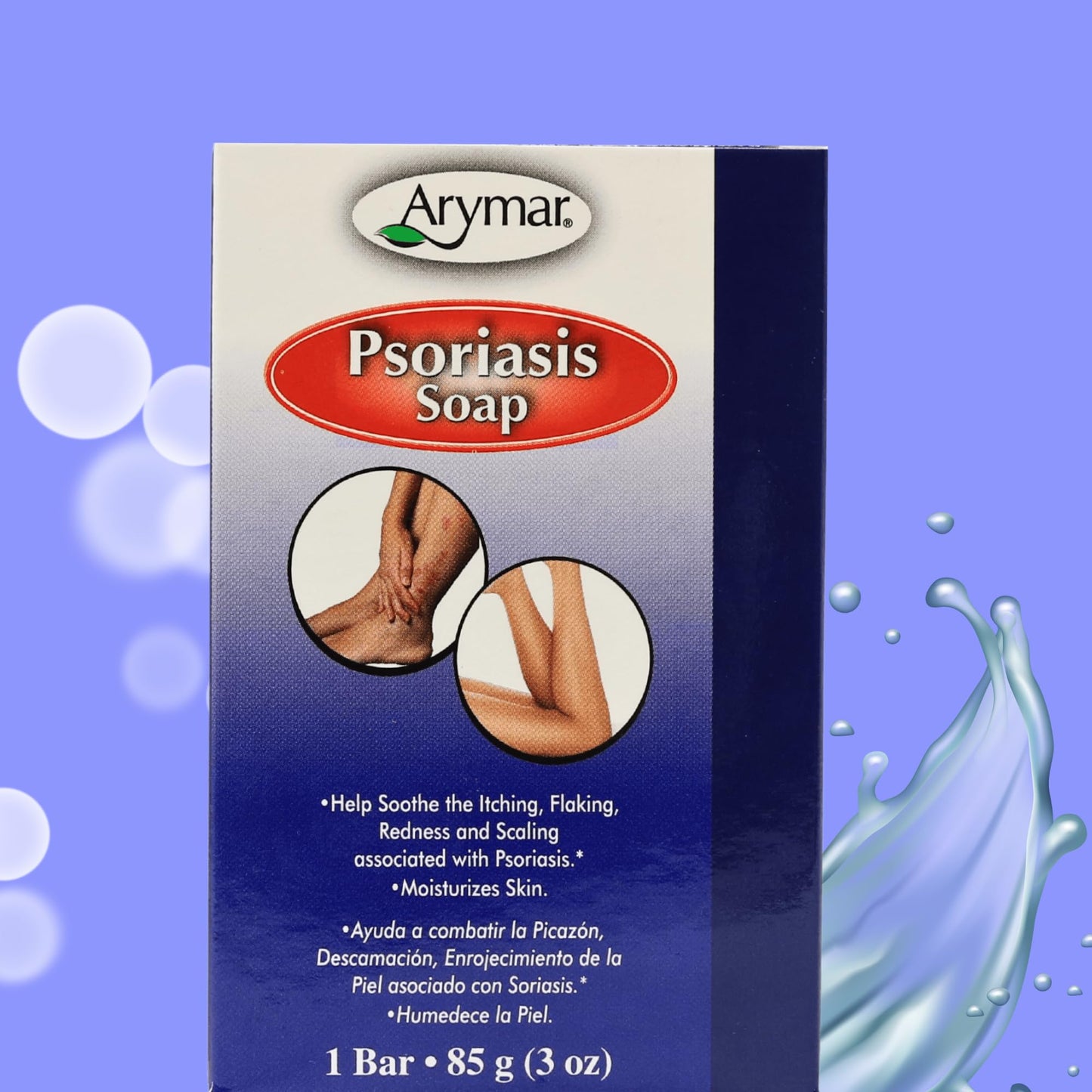 Arymar Psoriasis Bar Soap (3 oz) - Gentle Cleansing Formula for Sensitive Skin, Promotes Healthy Skin Beauty & Personal Care Arymar