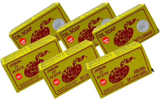 JABON DE ACEITE VIBORA DE CASCABEL Original (140g) / Original Rattlesnake soap (4.93 Oz) Pack of 6