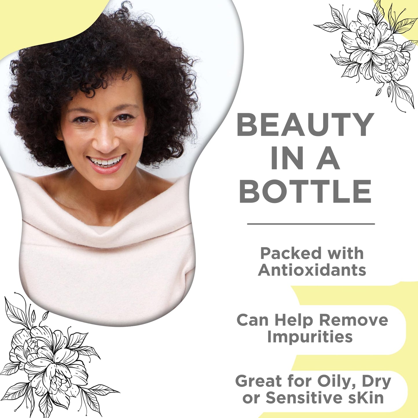 Skin Nation Hydrating Gentle Face Wash with Organic Aloe and Chamomile for Dry, Oily and Sensitive Skin, Paraben Free and Sulfate Free, 5.1 Fl Oz