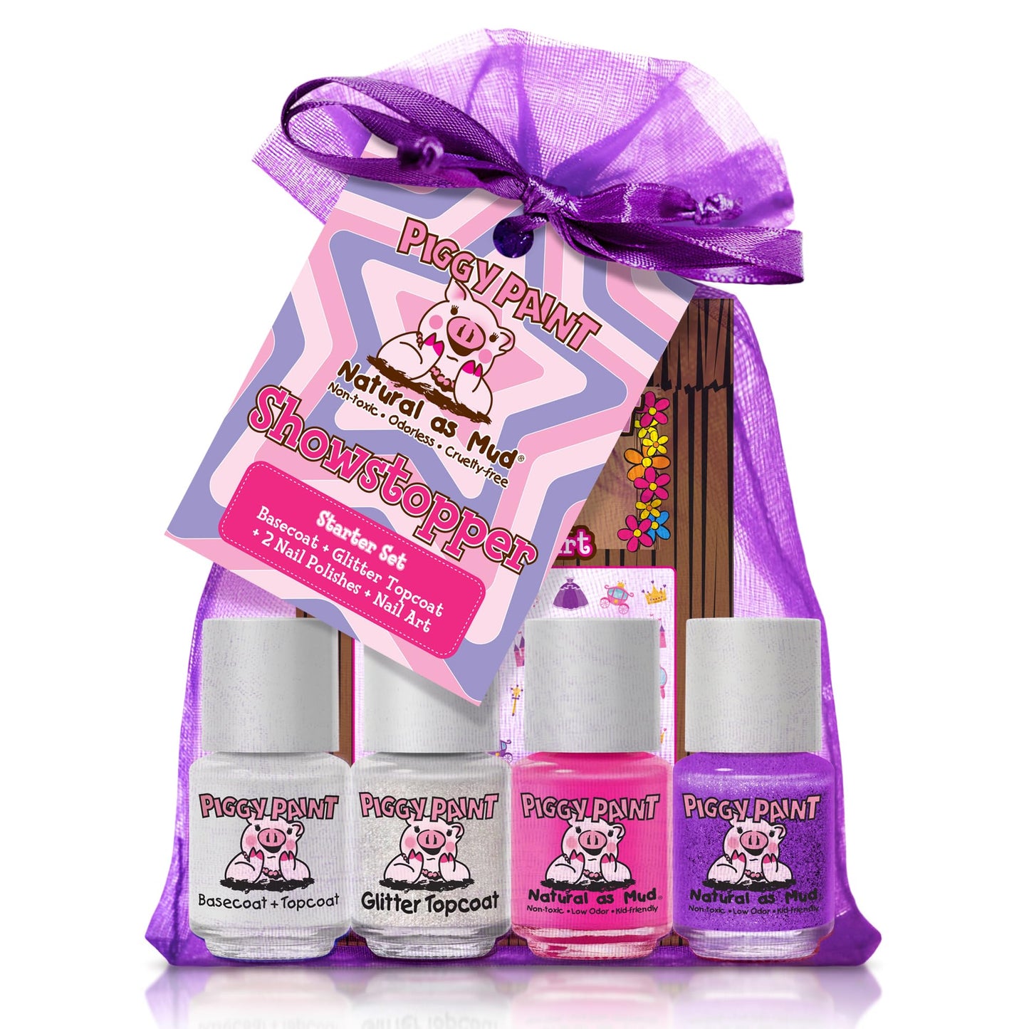 Piggy Paint | 100% Non-Toxic Girls Nail Polish | Safe, Cruelty-free, Vegan, & Scented for Kids | Showstopper Starter Set Beauty & Personal Care Piggy Paint