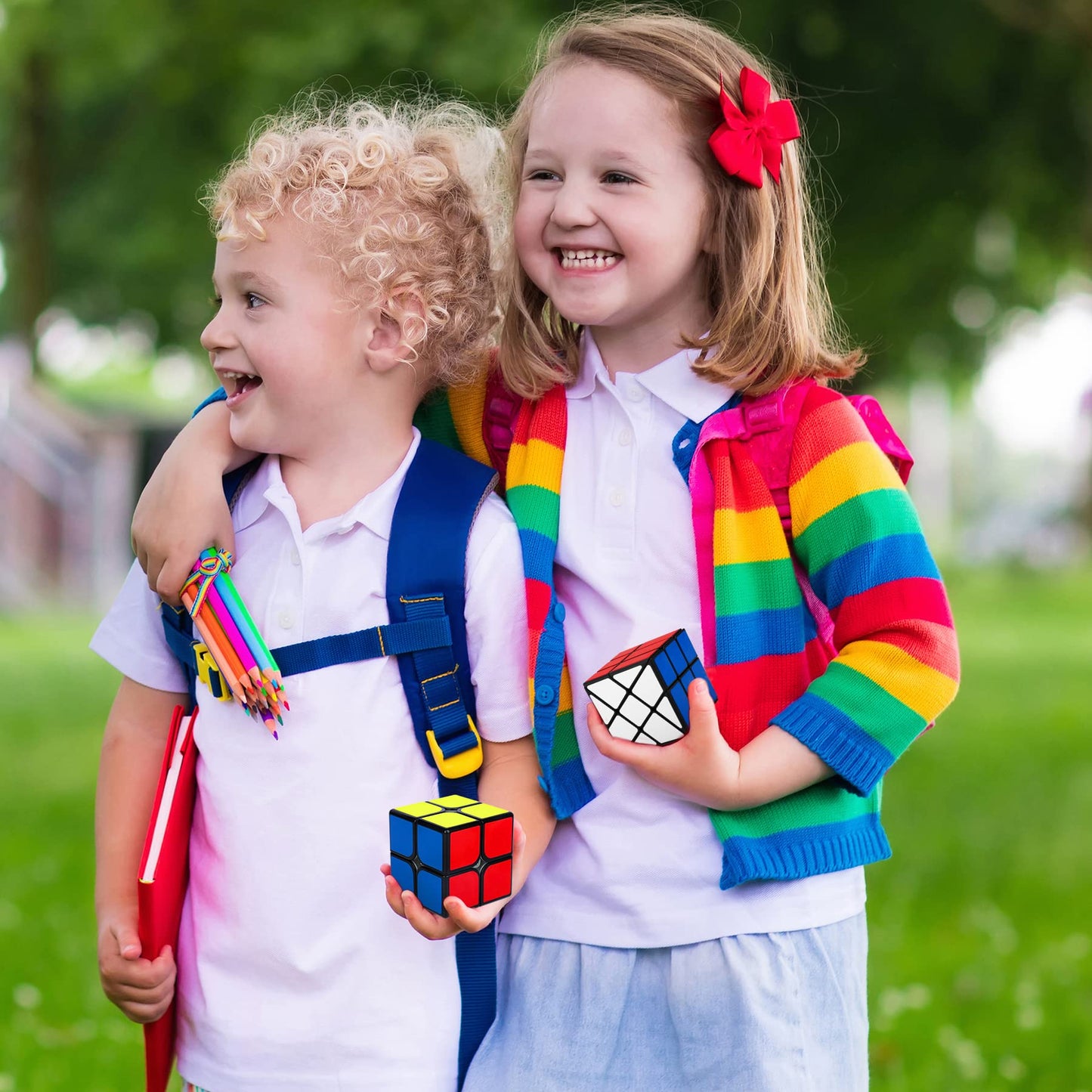 Speed Cube Set – 9-Pack Magic Cubes Including Pyraminx, 2x2, 3x3, 4x4, Megaminx, Mirror, Mini 3x3, Skewb & Fenghuolun, Puzzle Toy for Kids & Adults