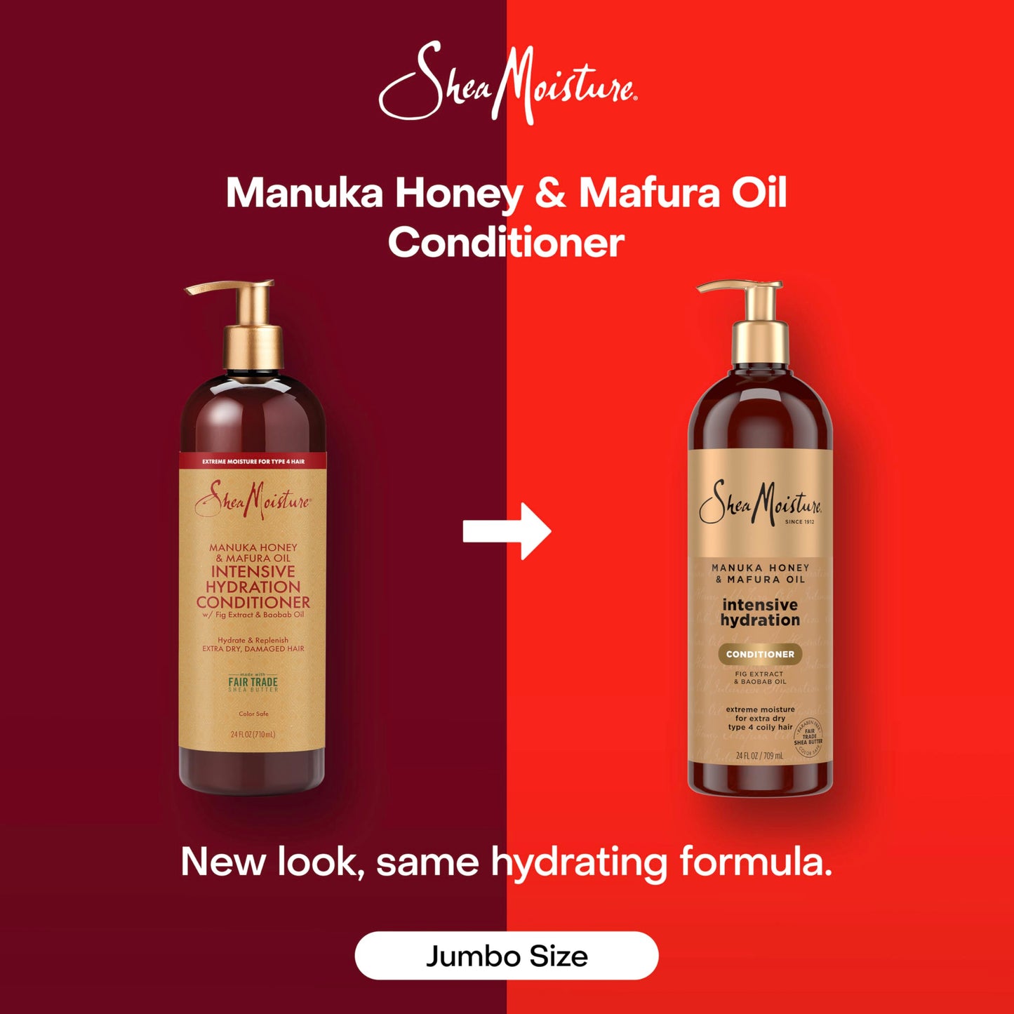 SheaMoisture Intensive Hydration Conditioner Manuka Honey & Mafura Oil for Extra Dry, Damaged Hair, Paraben-Free 24 oz