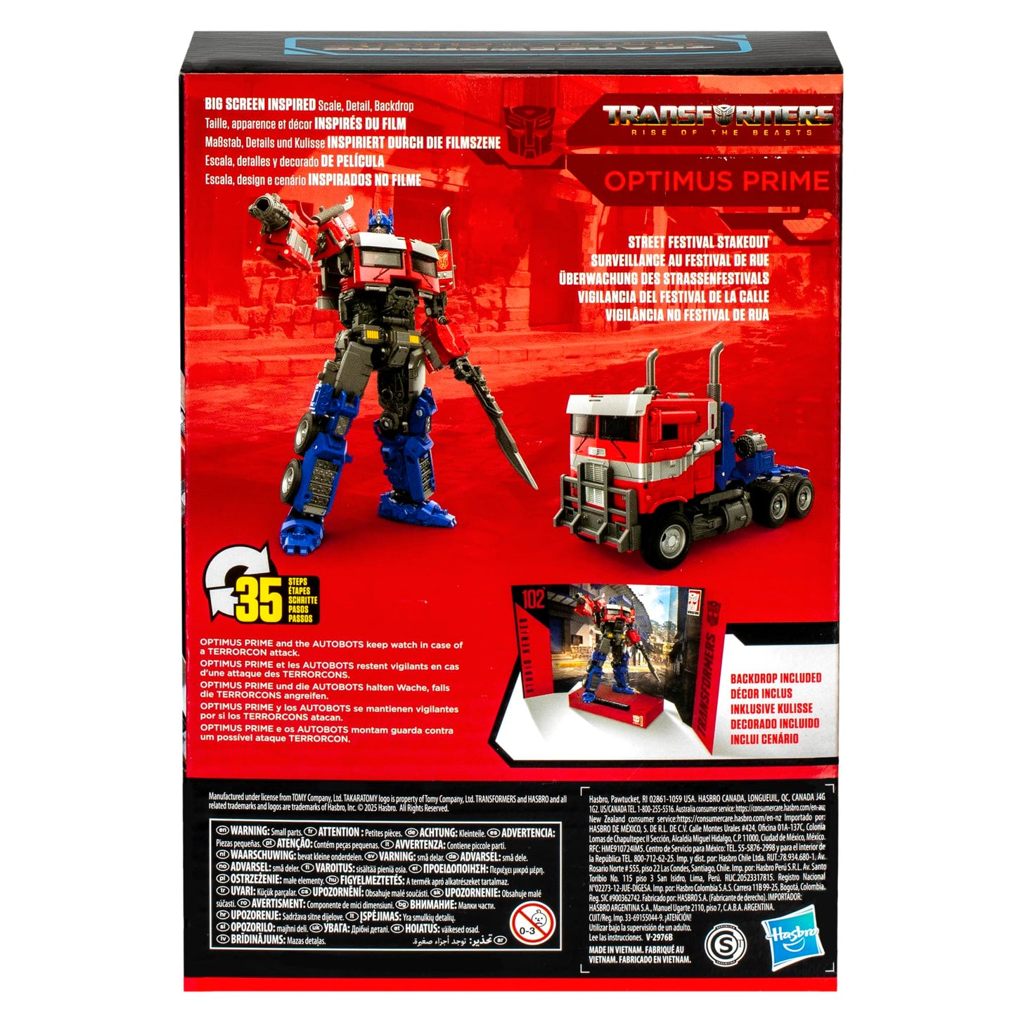 Transformers Toys Studio Series Voyager Class Transformers: Rise of the Beasts 102 Optimus Prime 6.5-inch Converting Action Figure, 8+