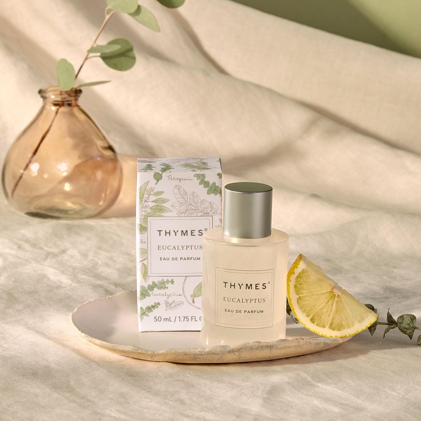 Thymes Eau De Parfum - Scented Perfumes for Women - Women's Fragrances with Notes of Eucalyptus Oil, Lemon, Petitgrain, Bergamot, Lemongrass, & Lush Fir (Eucalyptus, 1.75 fl oz)