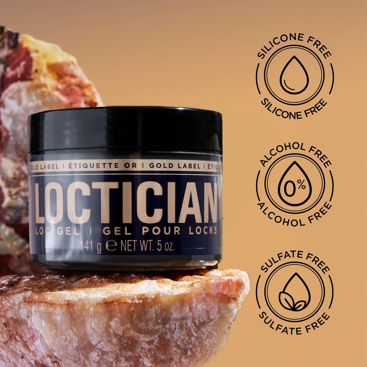 Style Factor LOCTICIAN Gold Label Premium Pomade with Biotin & Castor Oils - Strong Hold, Expert Styling Gel for Locs, Twists, Braids for All Hair