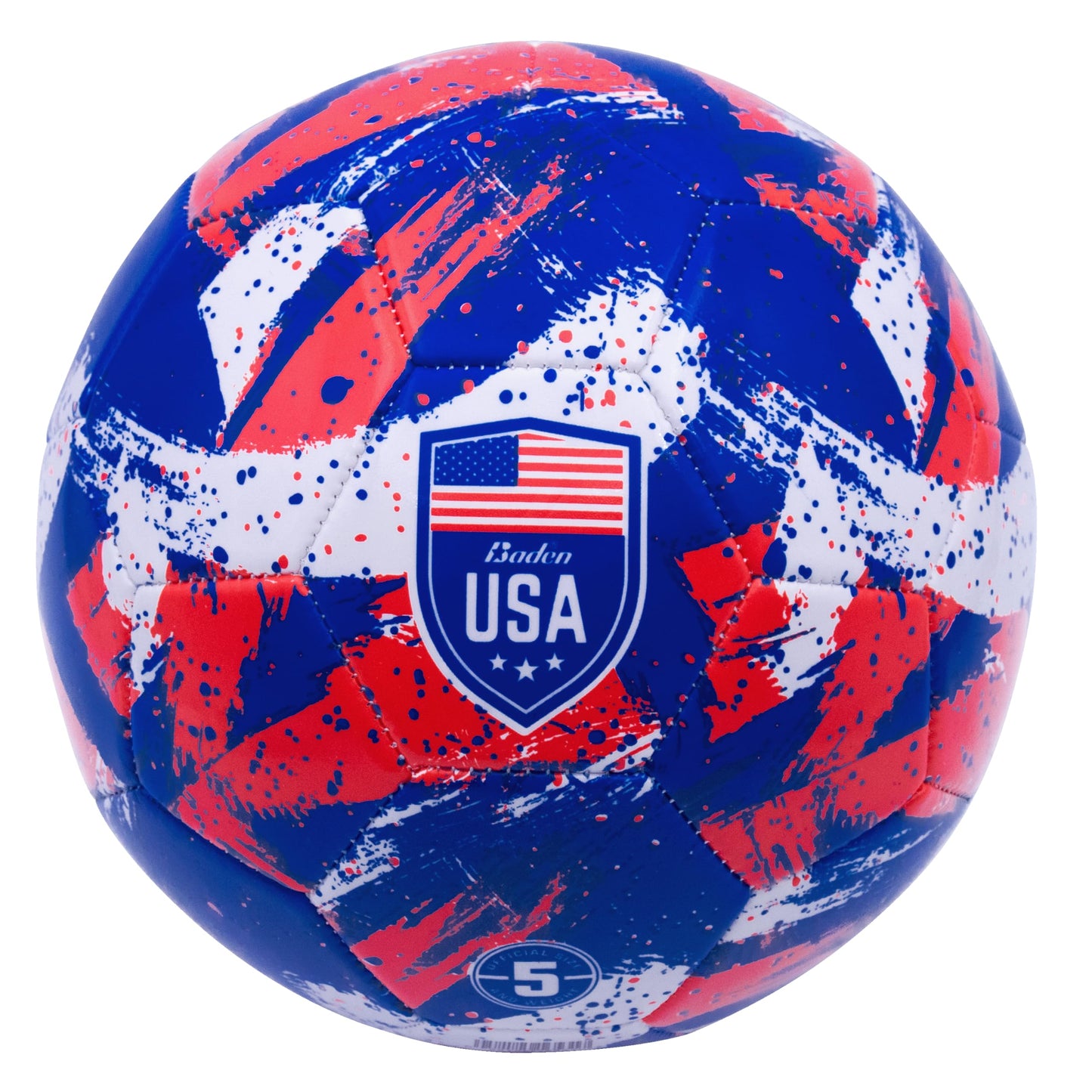 Baden | USA Soccer Starter Kit | Includes Size 5 Ball, 4 Cones, 1 Pump & 1 Bag with Drawstring