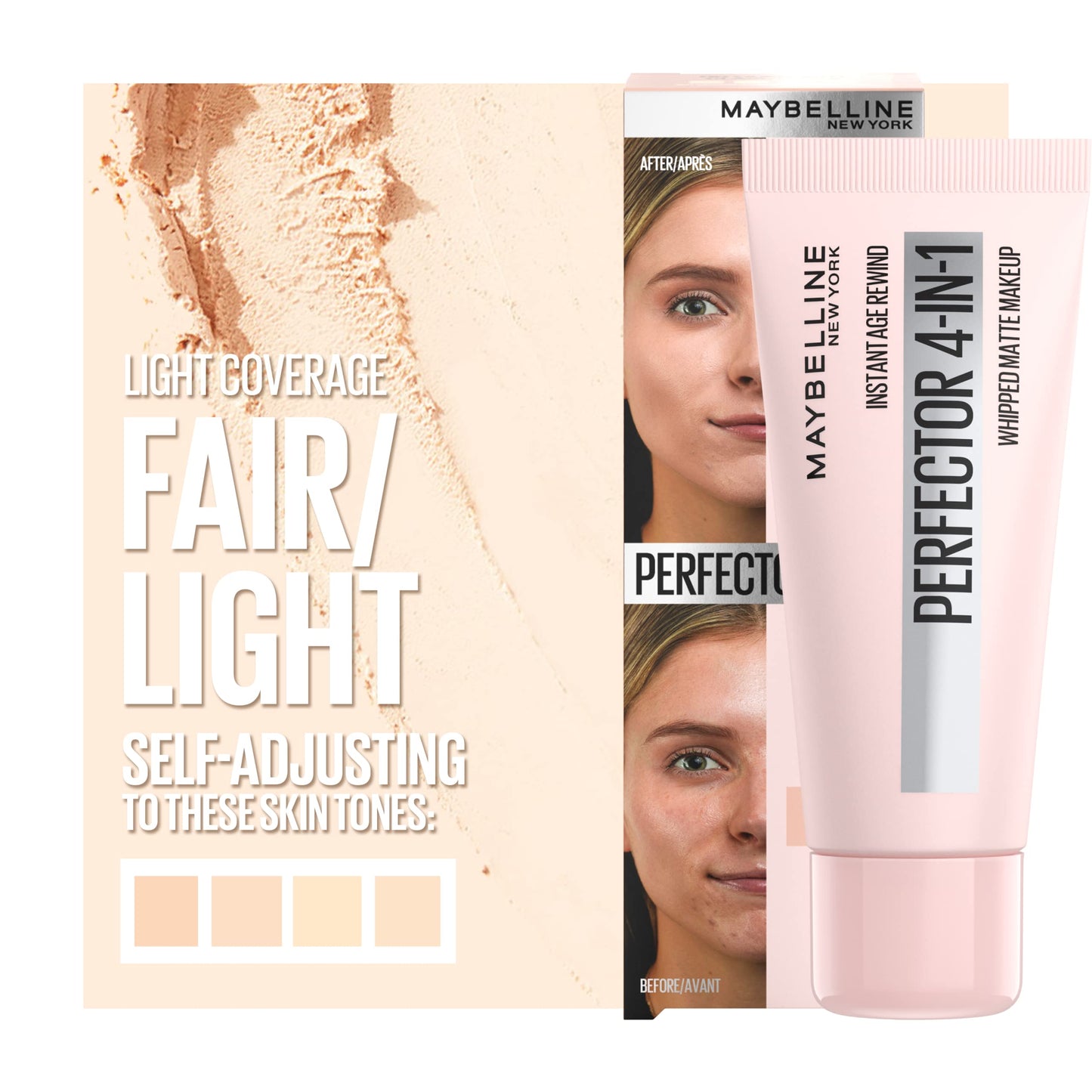 Maybelline Instant Age Rewind Instant Perfector 4-In-1 Matte Makeup, 00 Fair/Light, 1 Count