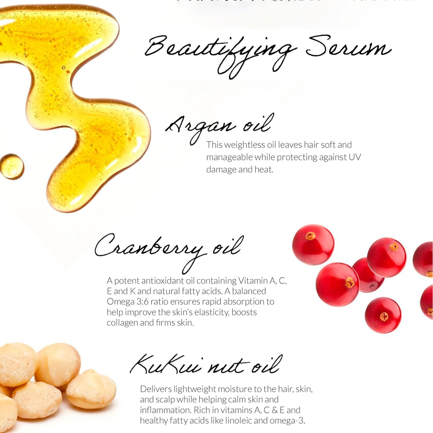 Eufora Beautifying Serum Nourishing Treatment Oil 16.9 Fl.Oz