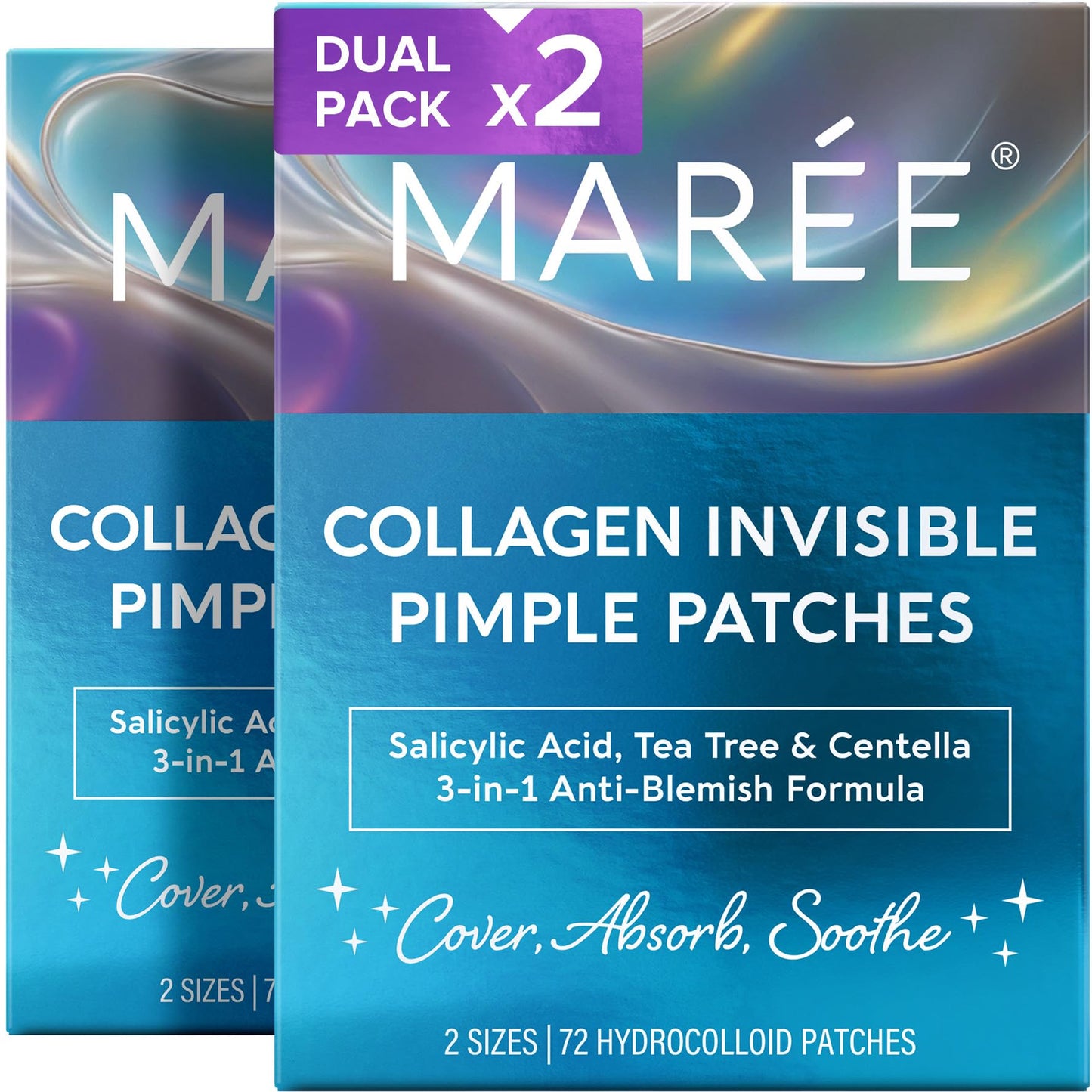 MAREE Invisible Pimple Patches 2 PACK - Clear Pimple Patches for Face - Hydrocolloid Acne Patches Anti Blemish - Zit Stickers for Face - Parches Para Beauty and Personal Care MAREE Default Title
