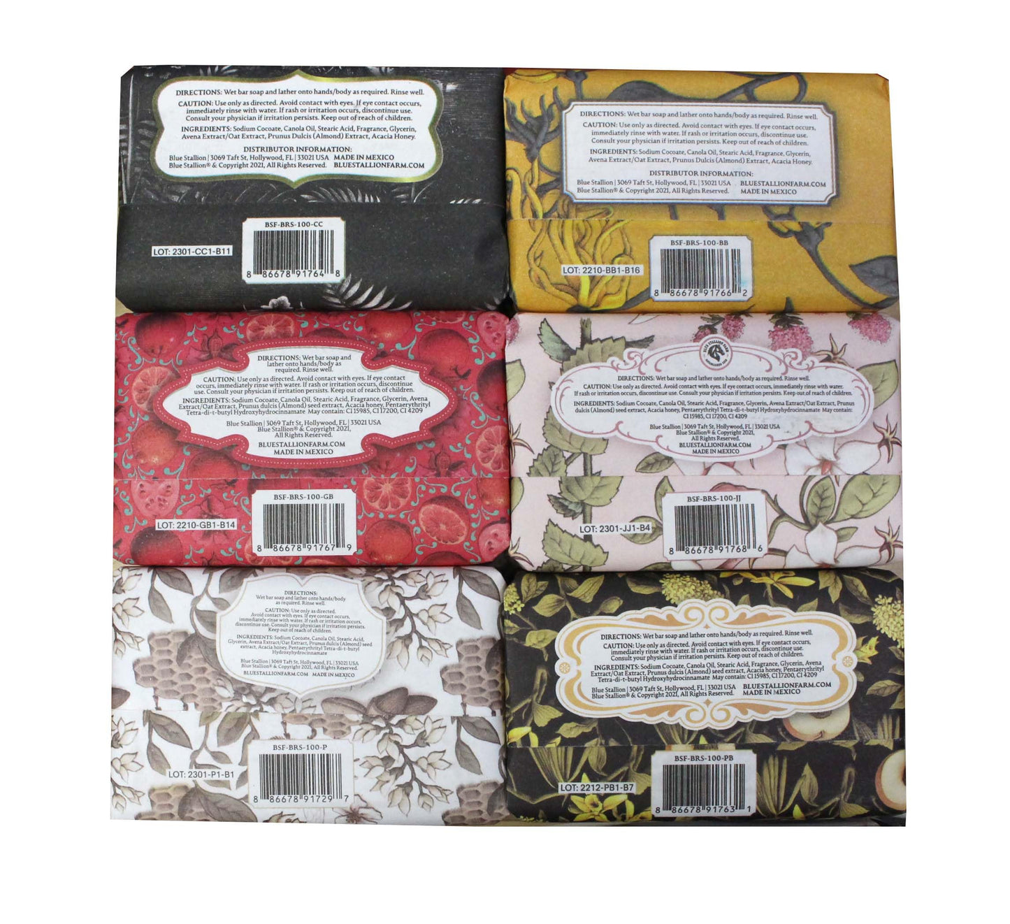 Blue Stallion Farm Fragrant Soap Bar Gift Set 6 Pieces Beauty & Personal Care Generic