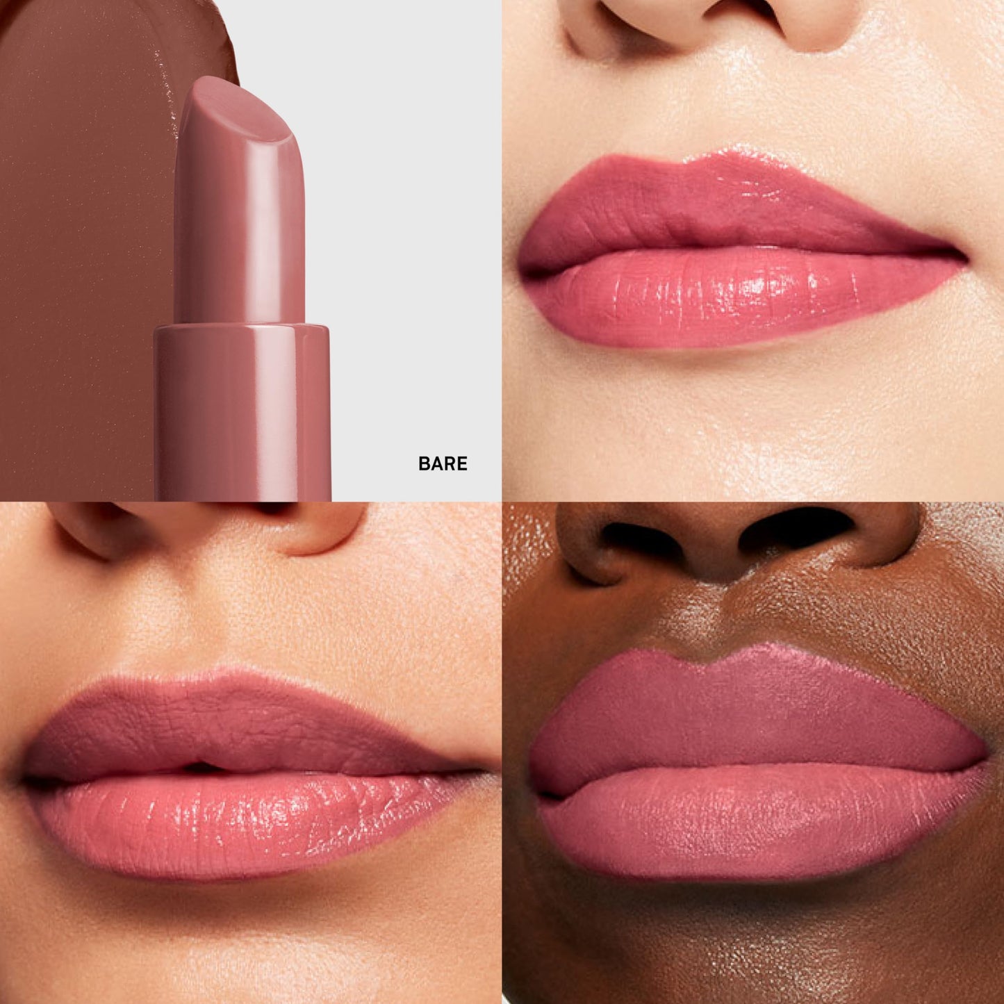 Bobbi Brown Crushed Lip Color | Hydrating, High-Pigment, Satin-Matte Lipstick | Non-Drying, Long-Lasting Wear & Lip Stain Effect, 0.12 Ounce, Bare