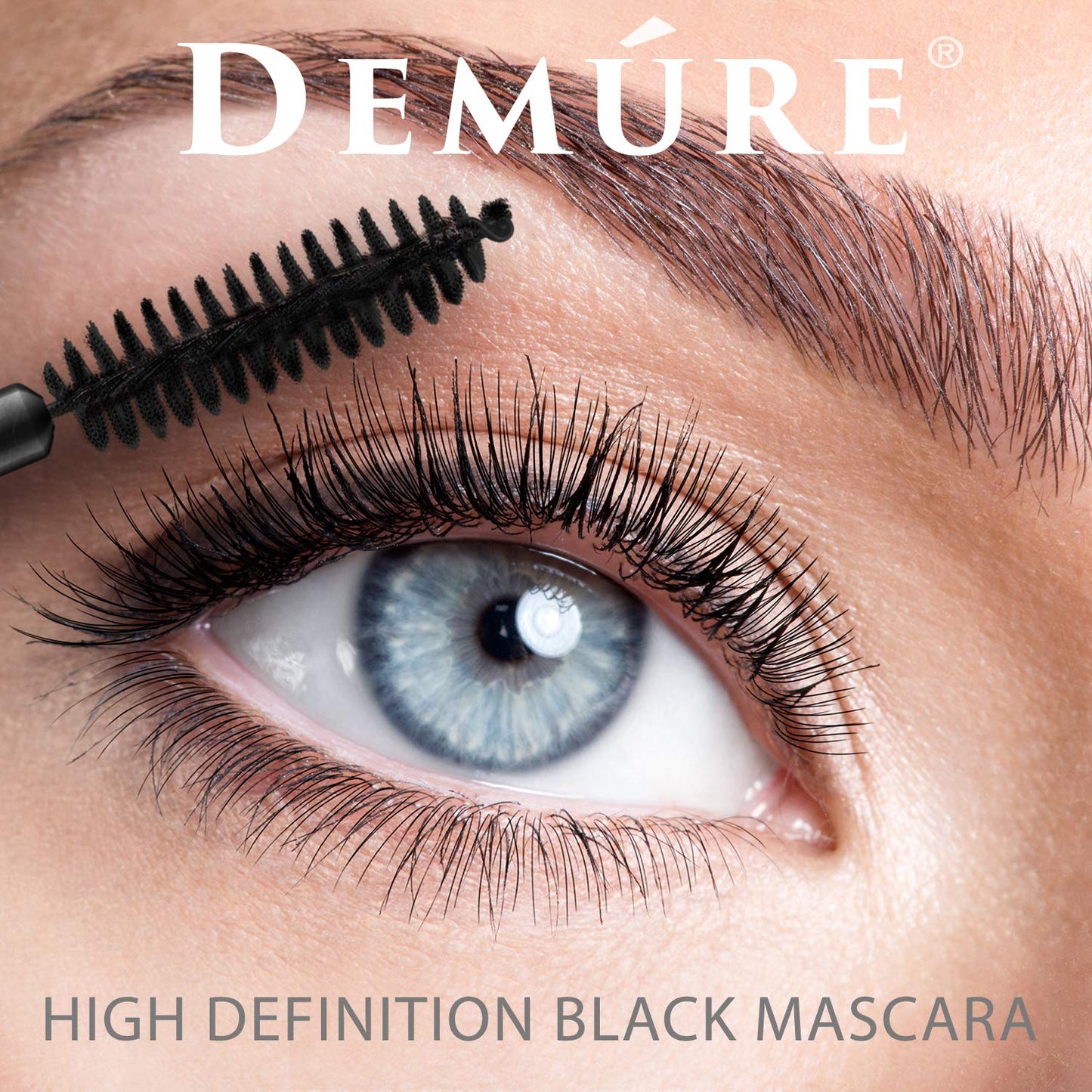 Demure Mineral Voluminous Eye Mascara - Conditioning Black Mascara High Definition for Long, Lush, Full Lashes - Water Resistant, Compatible with Lash