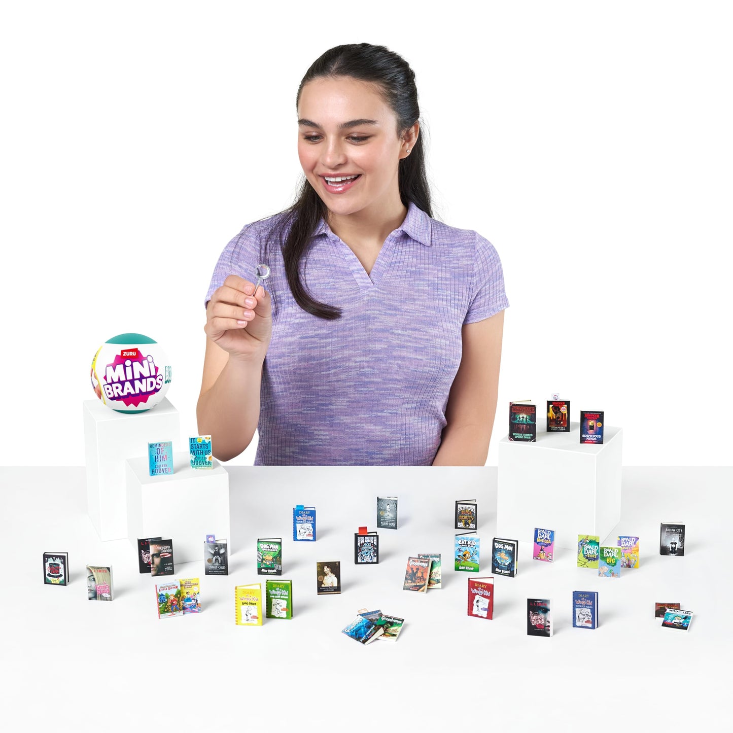 Mini Brands Books Capsule by ZURU – 5 Mystery Miniature Books with Real Pages & Accessories – Collectible Toy for All Ages