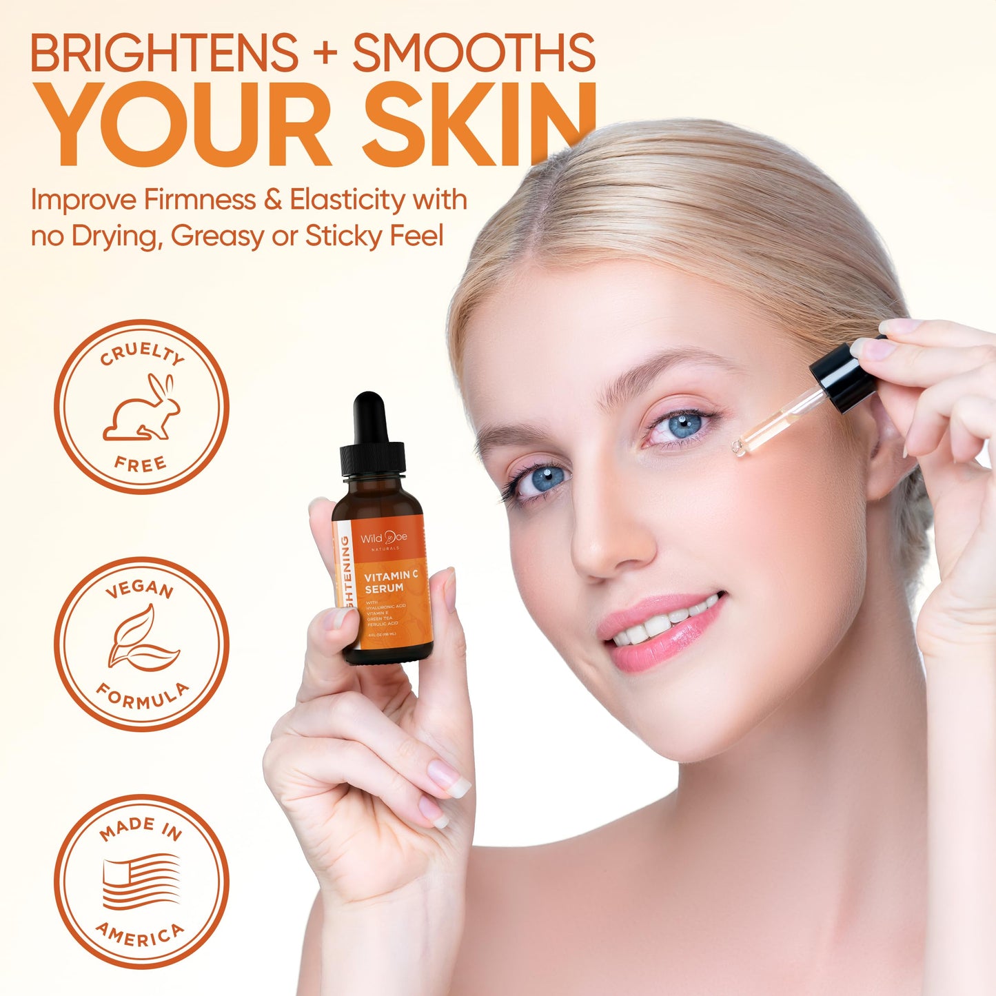 Vitamin C Serum for Face with Hyaluronic Acid - Firming Anti Aging Serum, Pore Minimizer, Acne Scars and Dark Spot Remover for Face - Vitamin C