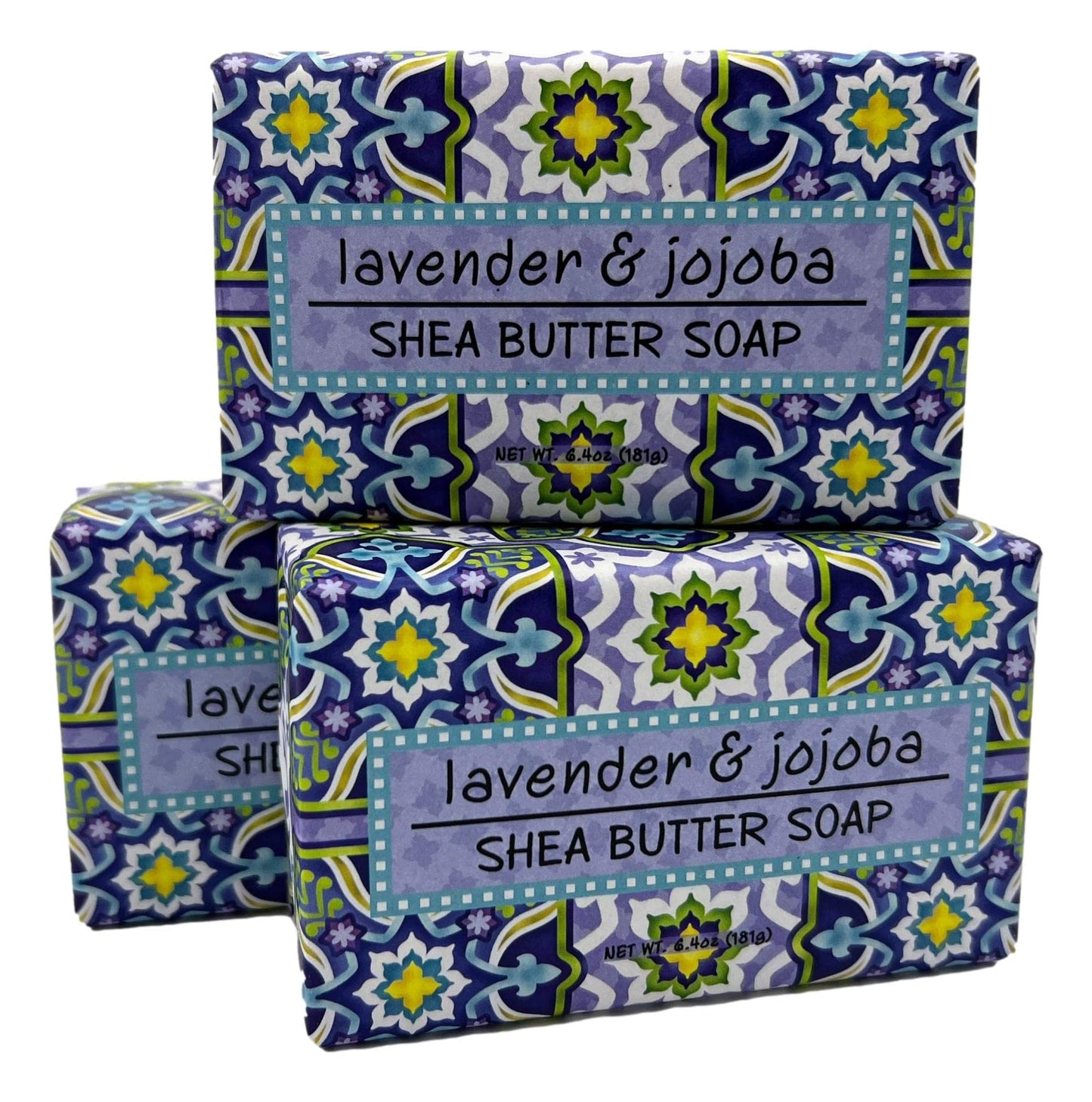 Greenwich Bay Trading Co., Lavender and Jojoba Shea Butter Soap, Set of 3 Bars, 6.4 Ounces Each