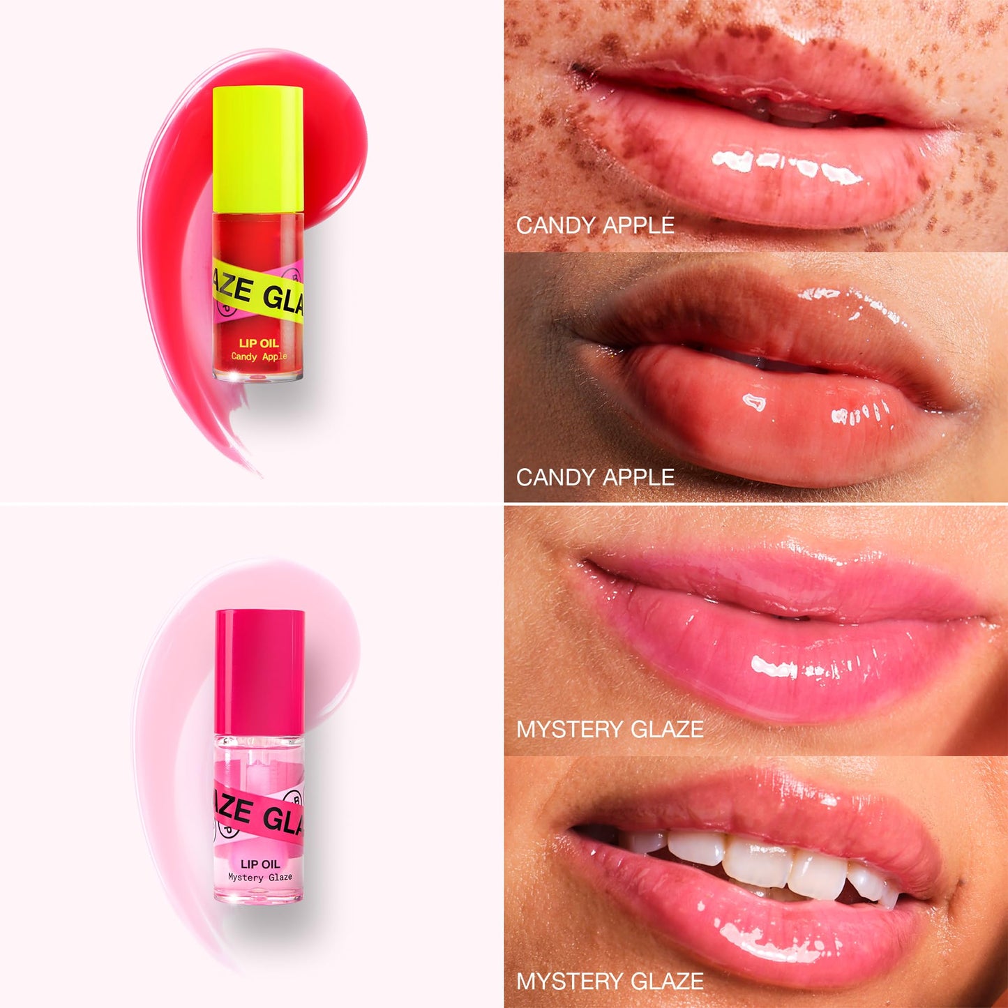 INNBEAUTY Project Iconic Lips Glaze Duo, Hydrating Vegan Lip Oil Gloss Hybrid, x2 0.2 OZ