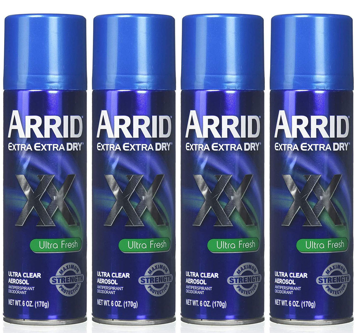ARRID XX Ultra Clear Anti-Perspirant Deodorant Spray, Ultra Fresh 6 oz (Pack of 4)