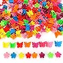 YISSION 200 Pcs Mini Hair Clips Flower Hair Clip Butterfly Hair Clips Small Claw Clips for Hair 90s Hair Accessories for Girls Women School Party