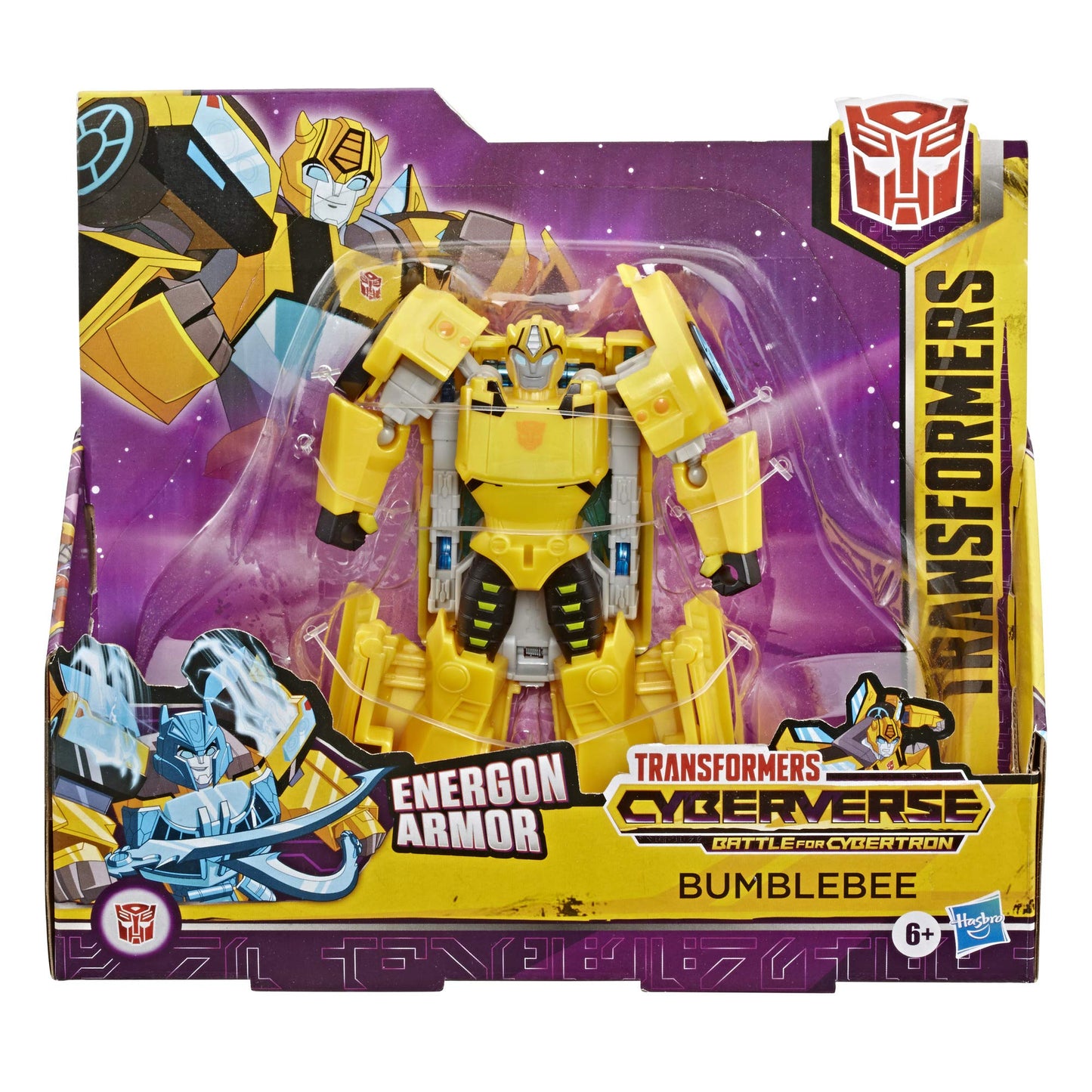 Transformers Toys Cyberverse Ultra Class Bumblebee Action Figure, Combines with Energon Armor to Power Up, for Kids Ages 6 and Up, 6.75-inch, Yellow