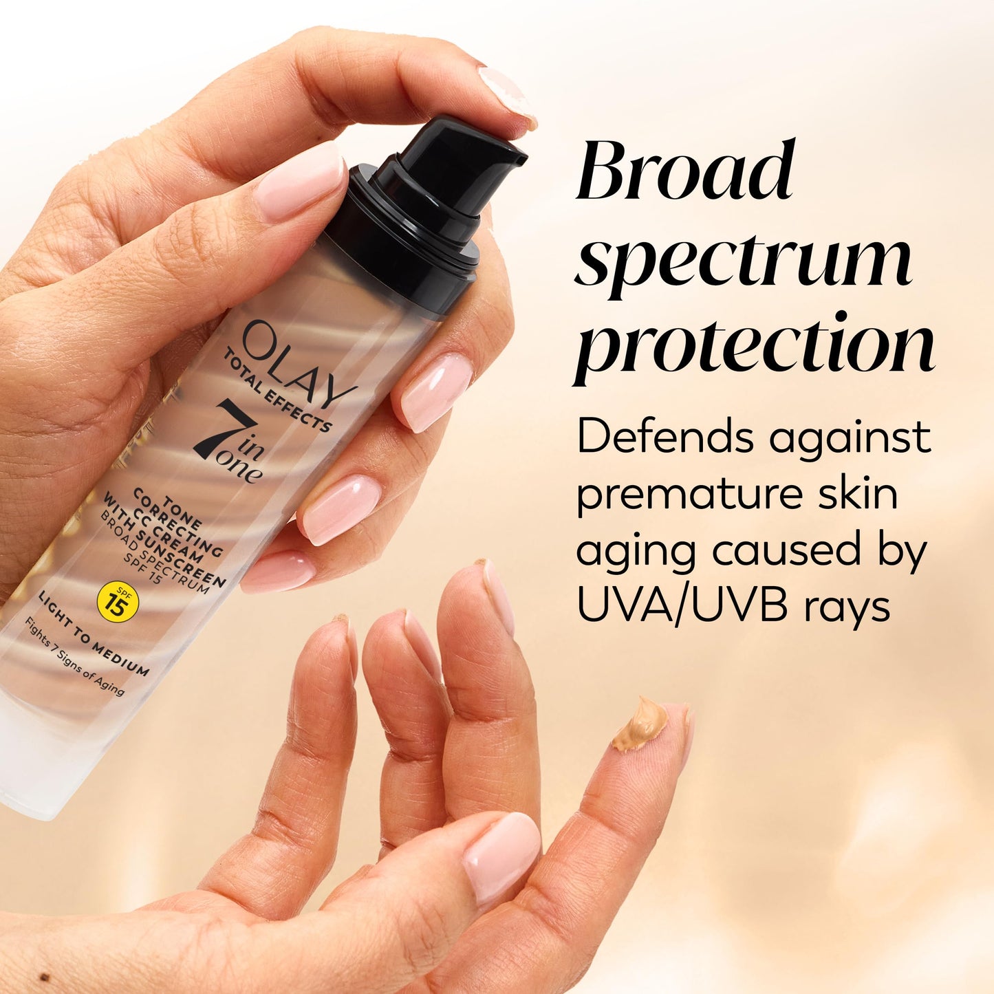 Olay Total Effects Tone Correcting Face Moisturizer with Sunscreen SPF 15, Light to Medium 1.7 Ounces