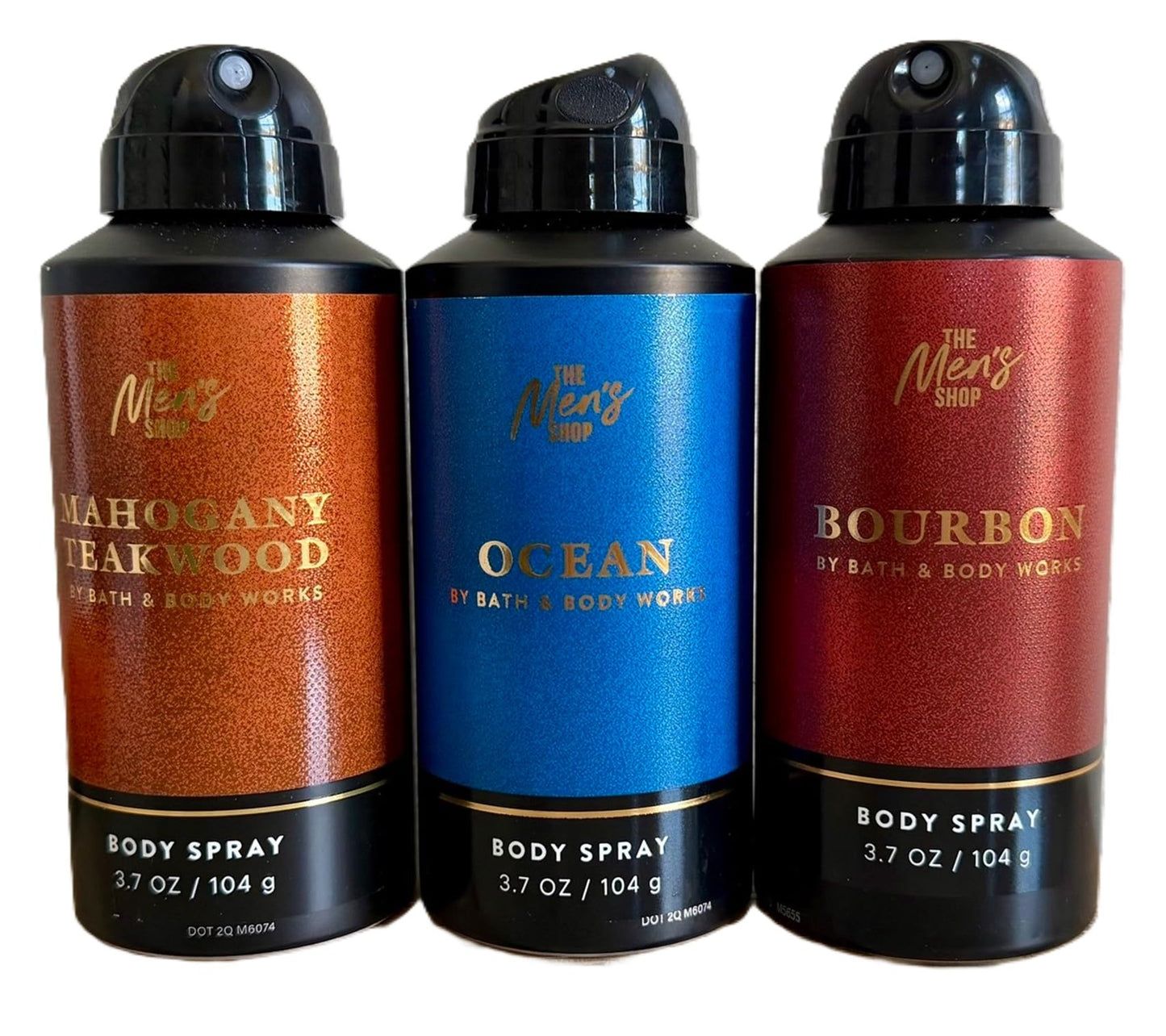 Bath & Body Works The Men's Shop Body Spray - Pack of 3 (Mahogany Teakwood, Ocean, Bourbon)