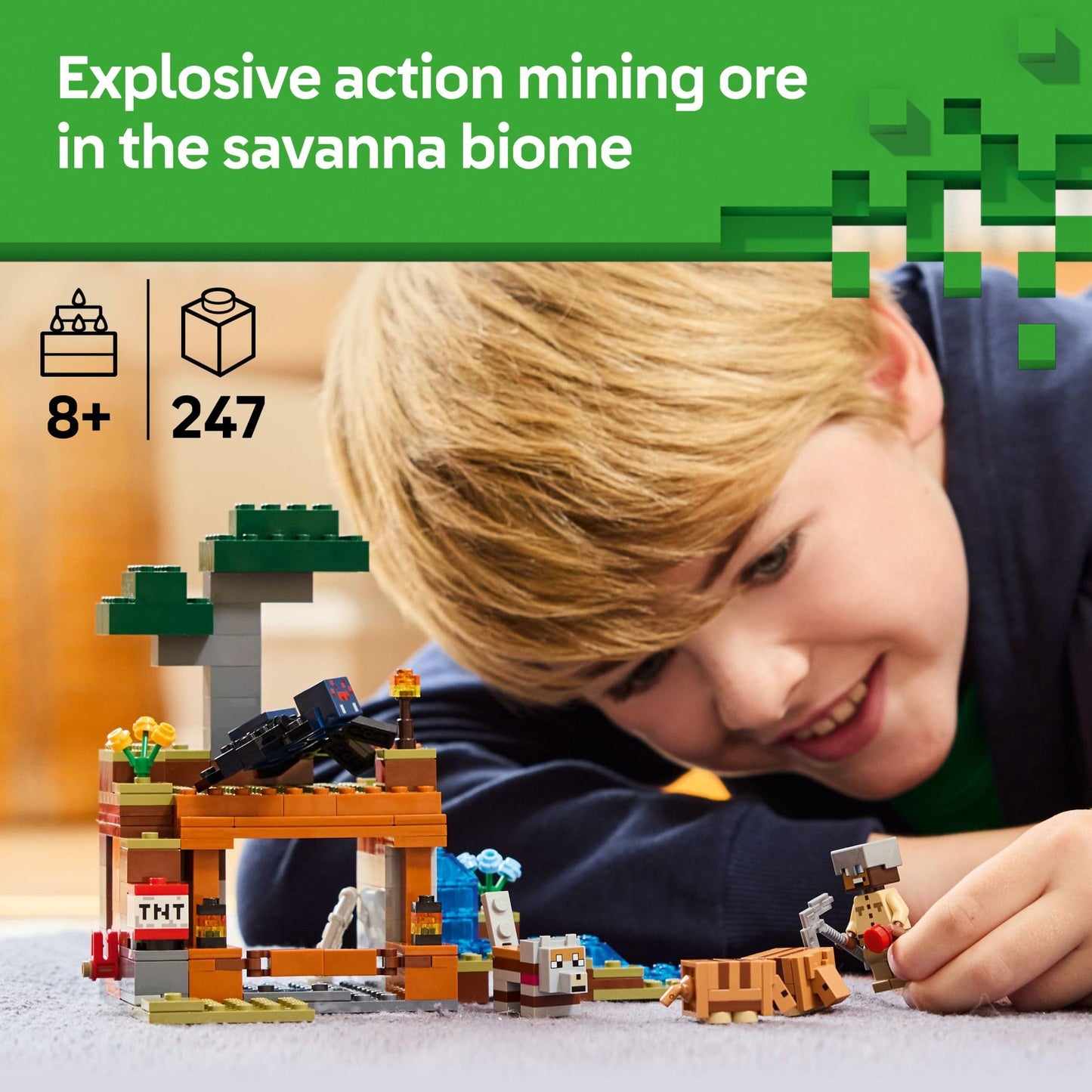 LEGO Minecraft The Armadillo Mine Expedition 21269, Building Toy Playset with Gaming Figures, Fun Gift for Kids Ages 8+